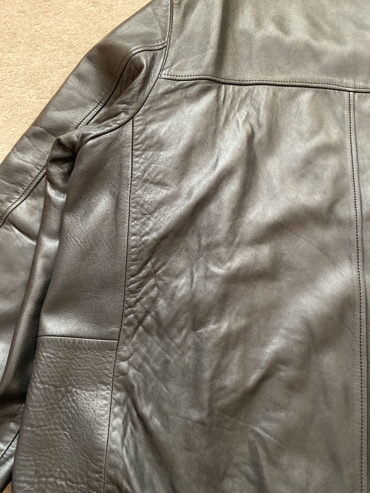 Burberry Vintage Burberry Leather Car Coat Nova Check Black Size US XXL / EU 58 / 5 - 22 Thumbnail