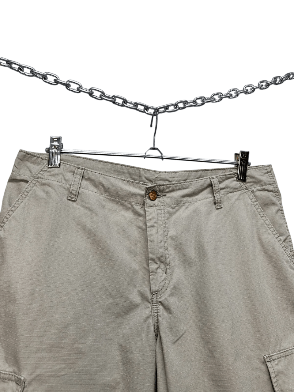 Carhartt Wip 👉 Vintage Carhartt Cargo Shorts Y2K Baggy Faded Bontage Size US 32 / EU 48 - 5 Thumbnail