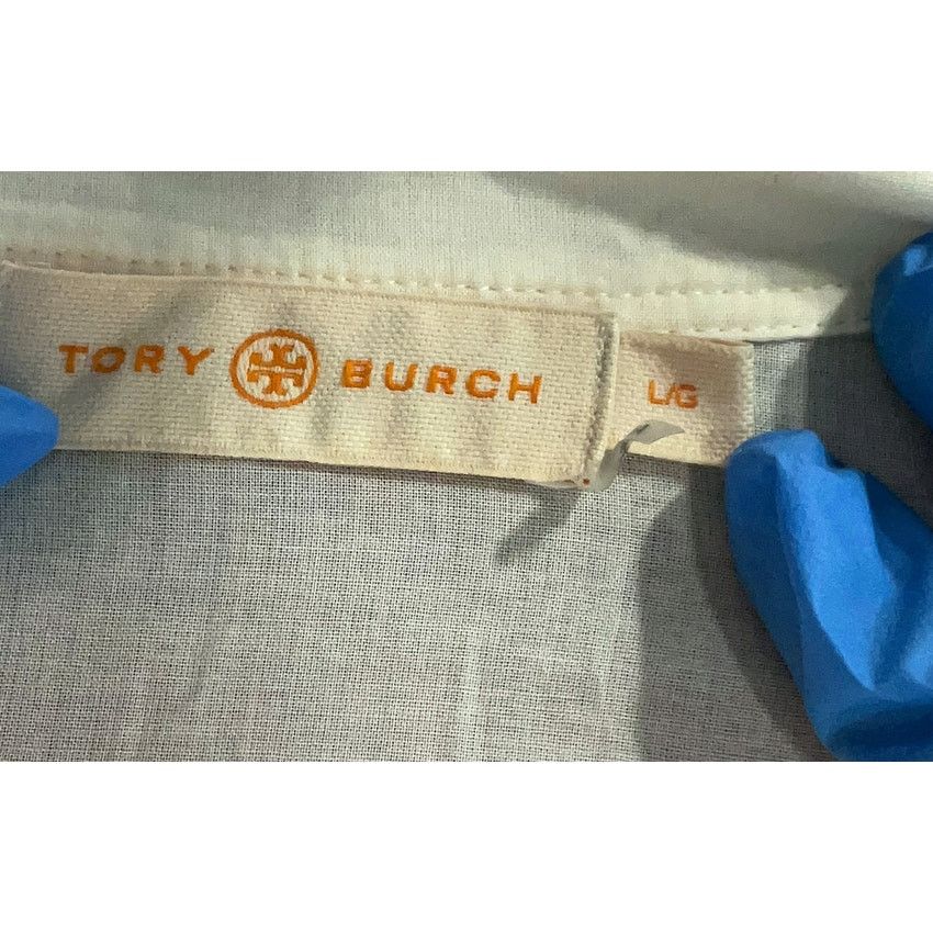 Tory Burch Tory Burch Stephanie Embroidered Coverup Tunic Ivory blue Size L / US 10 / IT 46 - 8 Thumbnail