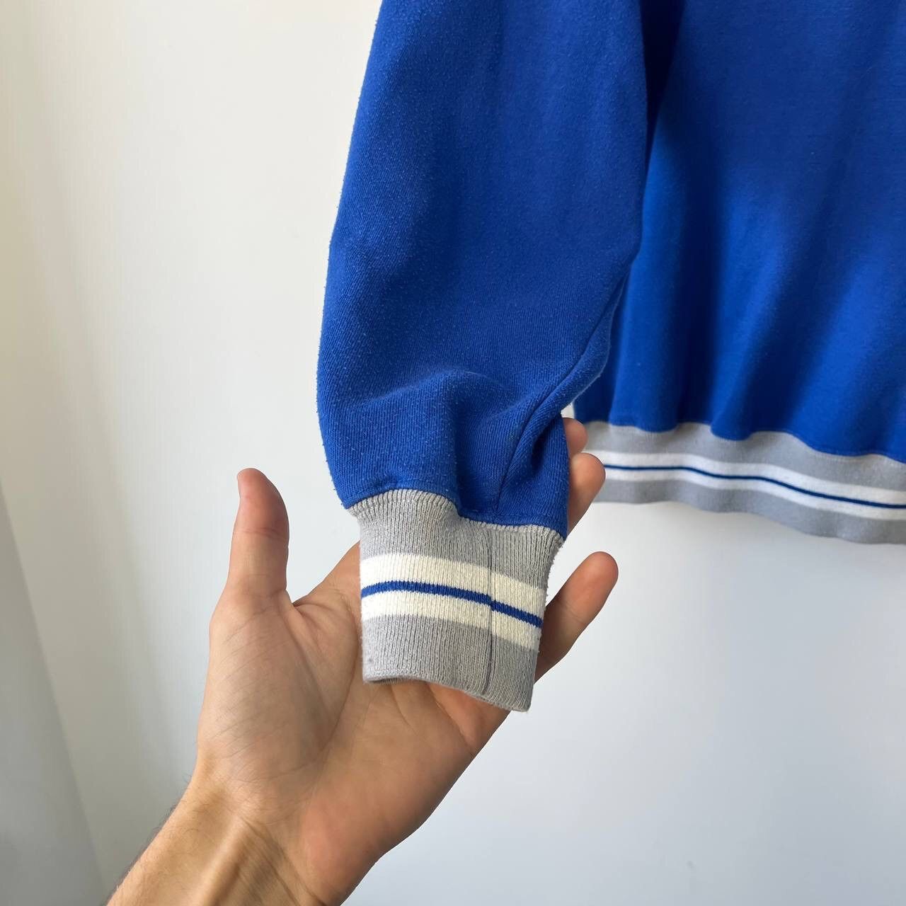 Vintage Y2K Rare 🇮🇹 Blue Italia Team big center logo Soccer Zip Size US M / EU 48-50 / 2 - 6 Thumbnail
