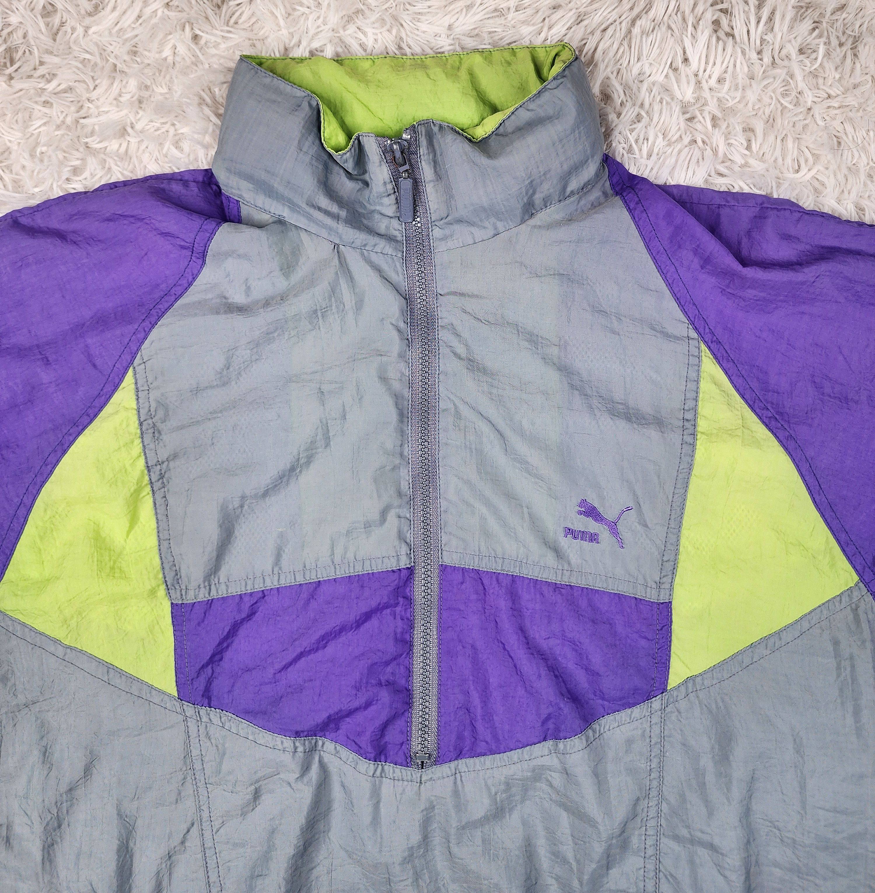 Puma Vintage PUMA 1/2 zipper windbreaker hoodied jacket Size US S / EU 44-46 / 1 - 4 Thumbnail