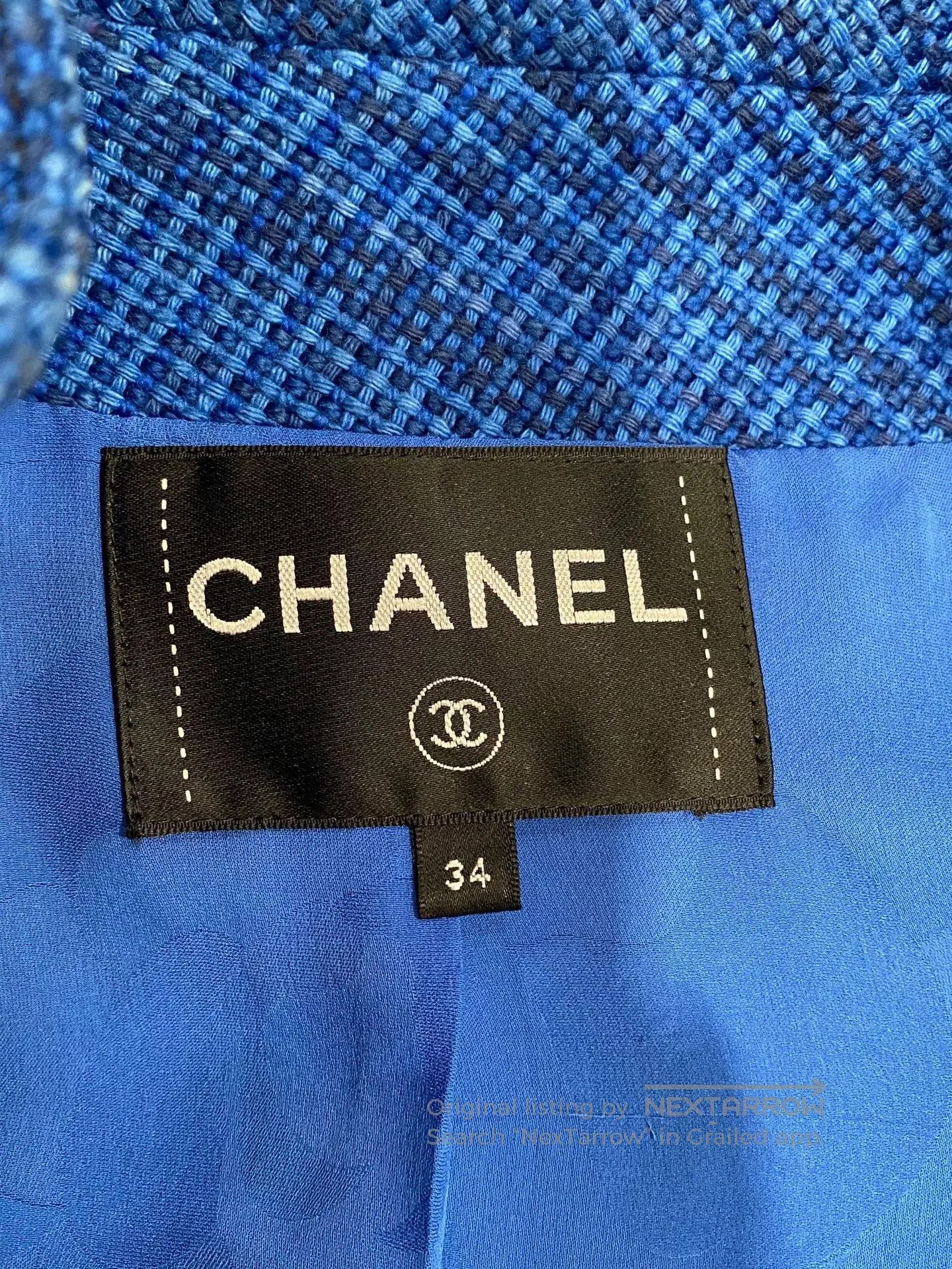 Chanel Chanel 2020 Blue Six-Pocket Jacket. Size US S / EU 44-46 / 1 - 3 Thumbnail