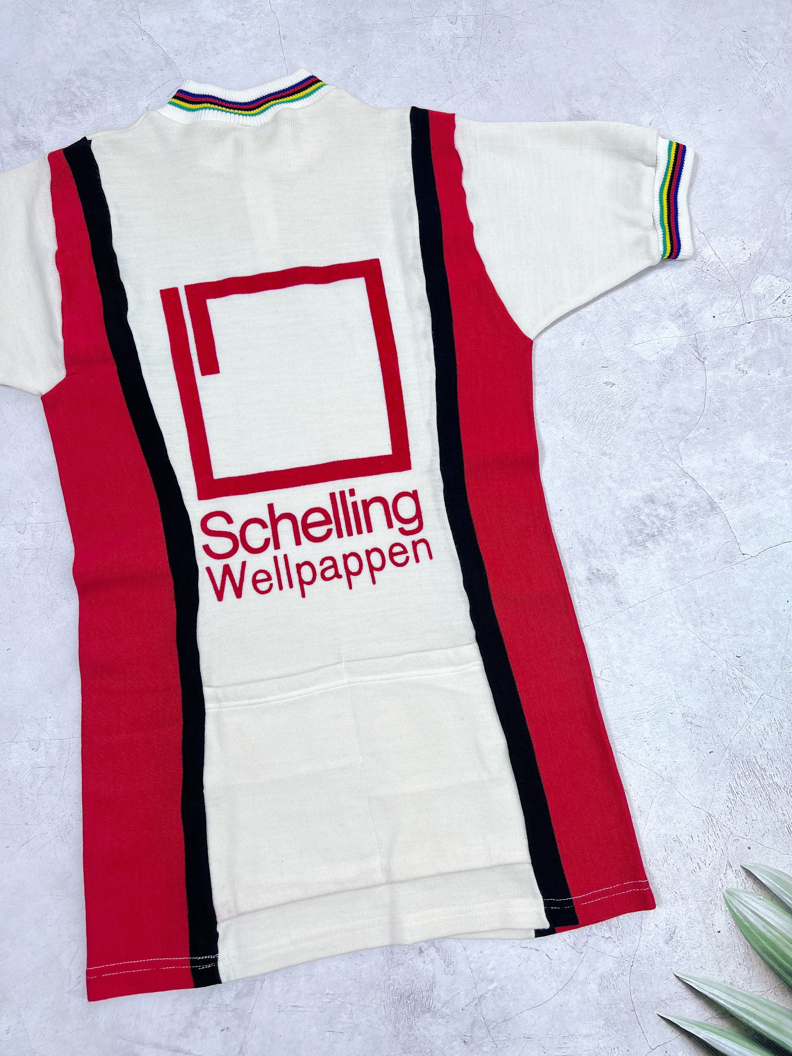 Sports Specialties × Vintage 70s Schelling Wellpappen Cycling Jersey by Cryloa Size US S / EU 44-46 / 1 - 13 Thumbnail