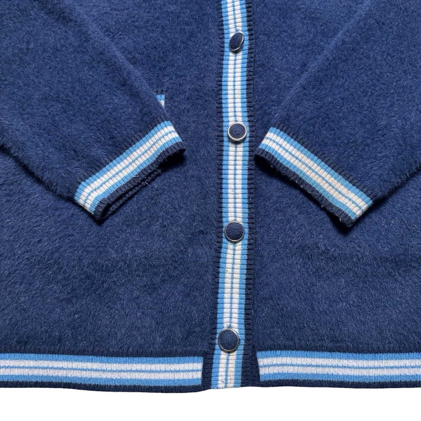 Other AT&T Employee Fuzzy Cardigan Blue Striped Size XL Size XL / US 12-14 / IT 48-50 - 4 Thumbnail