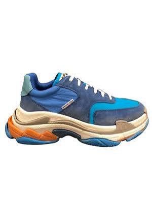 Balenciaga Balenciaga Triple S Nylon Blue Nylon Size US 10 / EU 43 - 1 Thumbnail