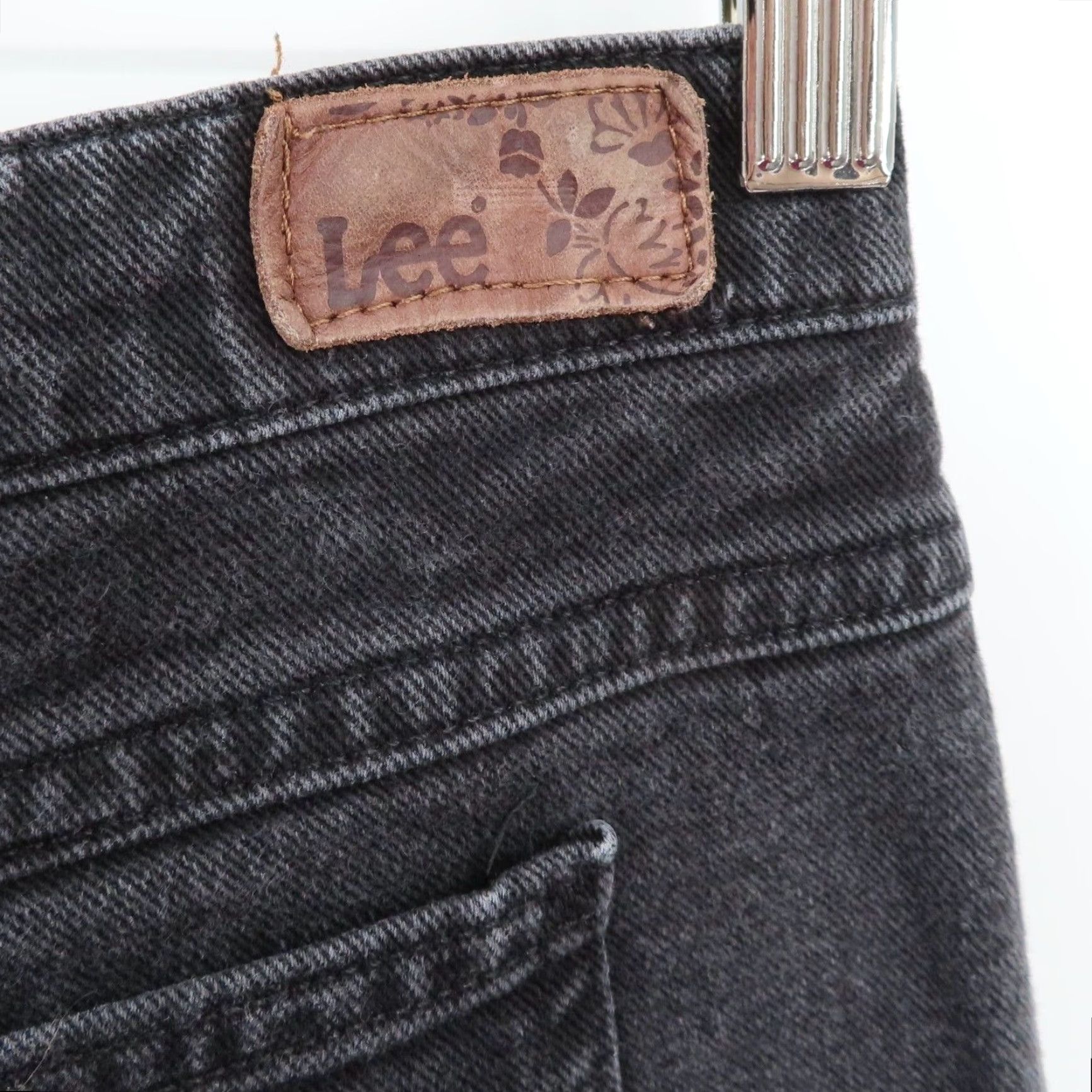 Lee Lee Womens Jeans Relaxed Straight Leg At the Waist Black 10 Denim Cotton Blend 5-Pocket Pockets Vintage No Shirt? Size 32" / US 10 / IT 46 - 5 Thumbnail