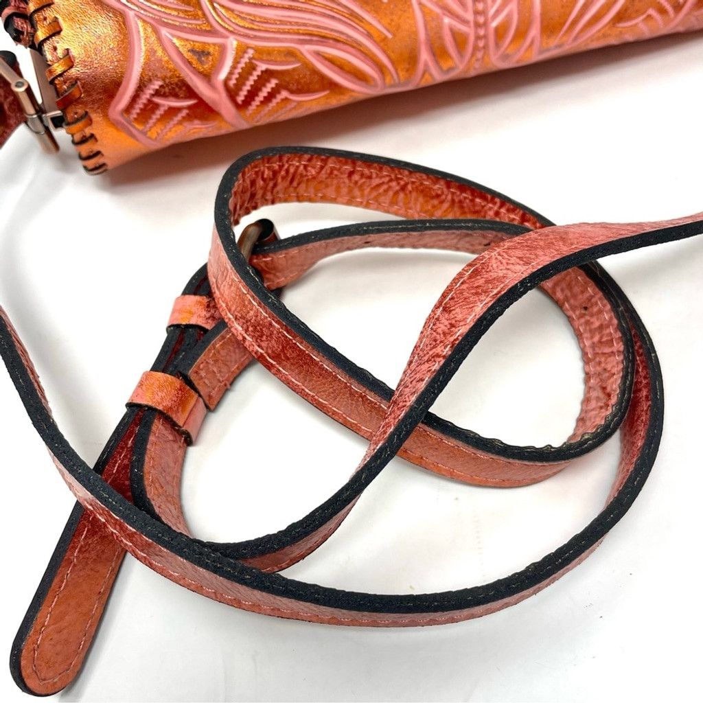 Patricia Nash NEW Patricia Nash Sarola Burnt Coral Hand Tooled Leather Bag Size ONE SIZE - 9 Thumbnail