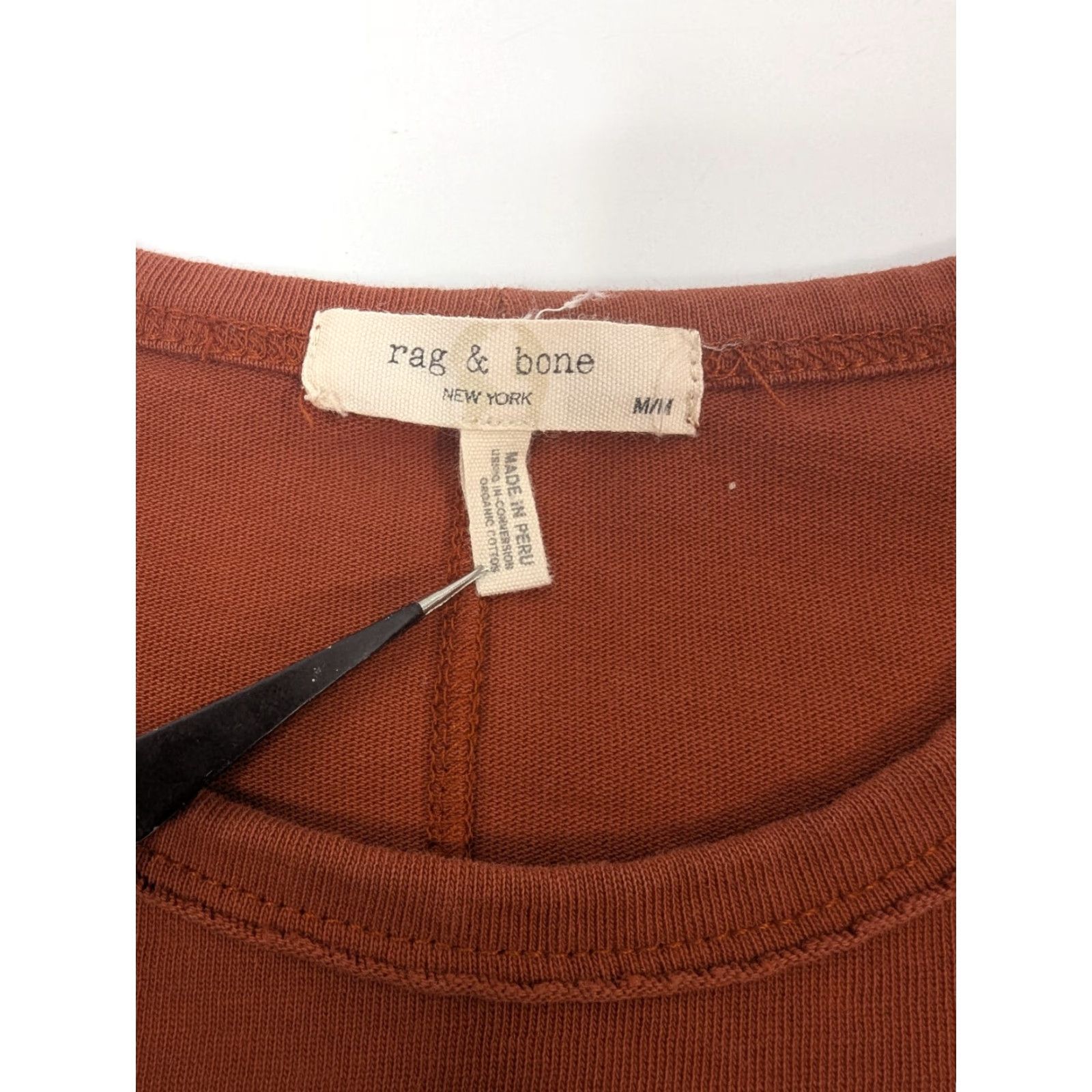Rag & Bone RAG & BONE Ryder Muscle Tee In Paprika Women's M Organic Cotton Peru Shirt Women M Paprika Size M / US 6-8 / IT 42-44 - 4 Thumbnail