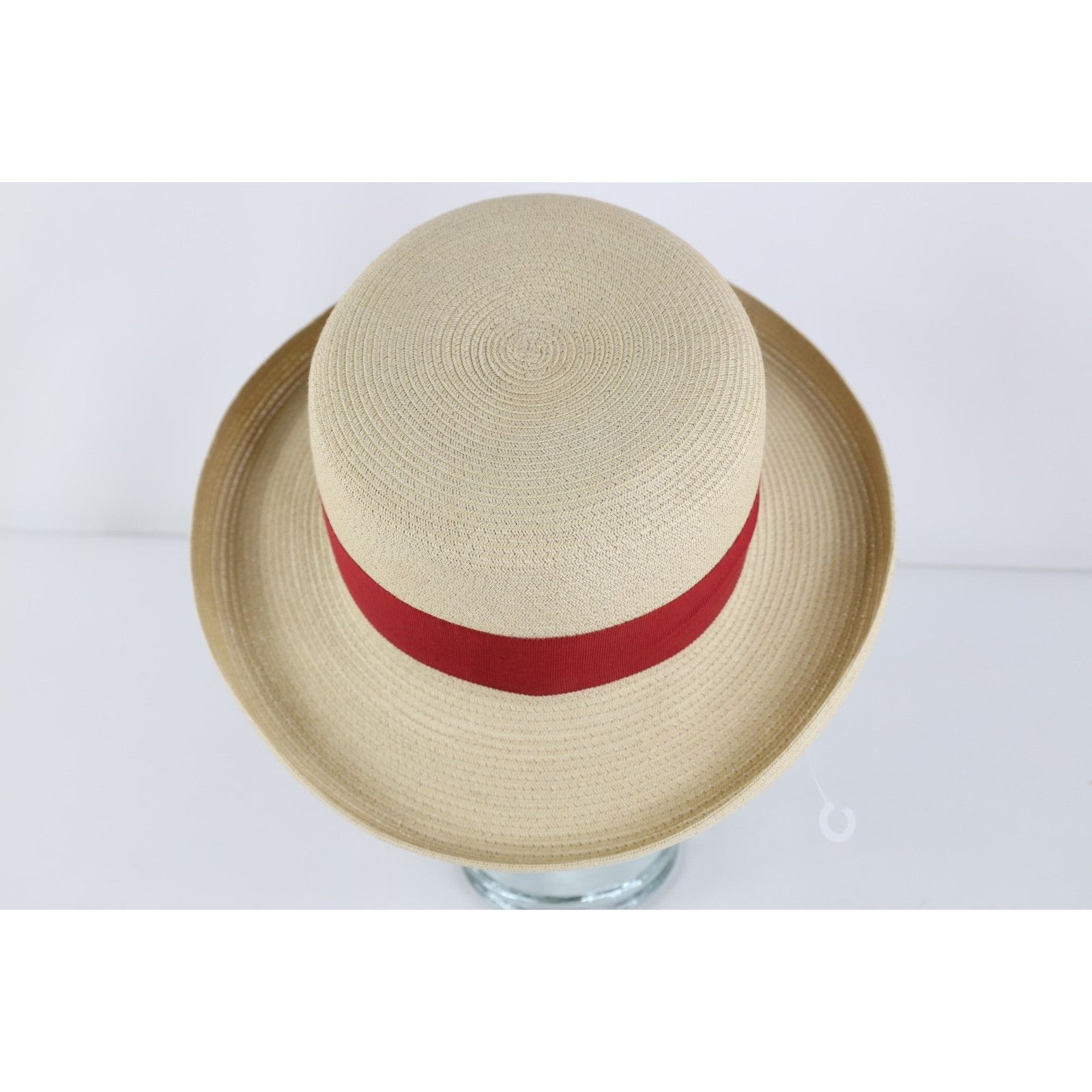 Vintage New Vintage 90s Streetwear Bowtie Straw Boater Skimmer Hat Size ONE SIZE - 4 Thumbnail
