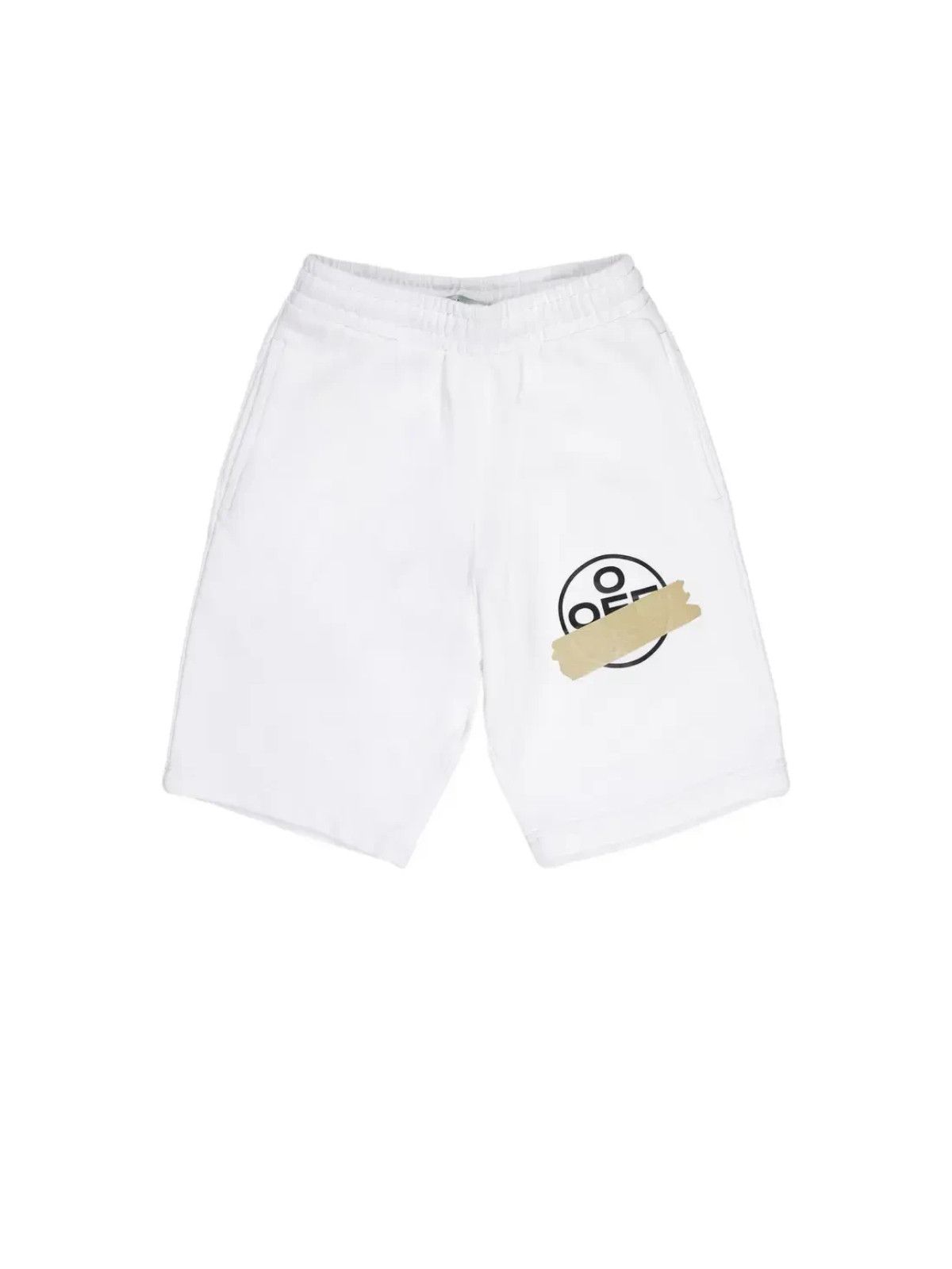 Off-White o1gr1nt0125 Tape Arrows Sweat Short in White Size US 28 / EU 44 - 1 Thumbnail