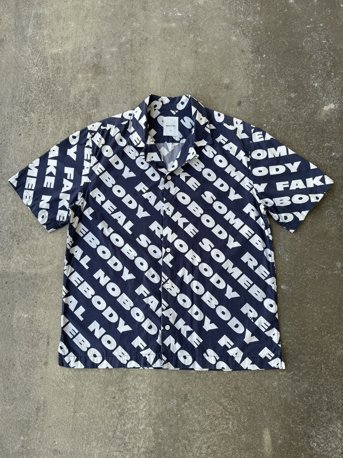Wood Wood Wood Wood REAL NOBODY FAKE SOMEBODY shirt Size US L / EU 52-54 / 3 - 1 Thumbnail
