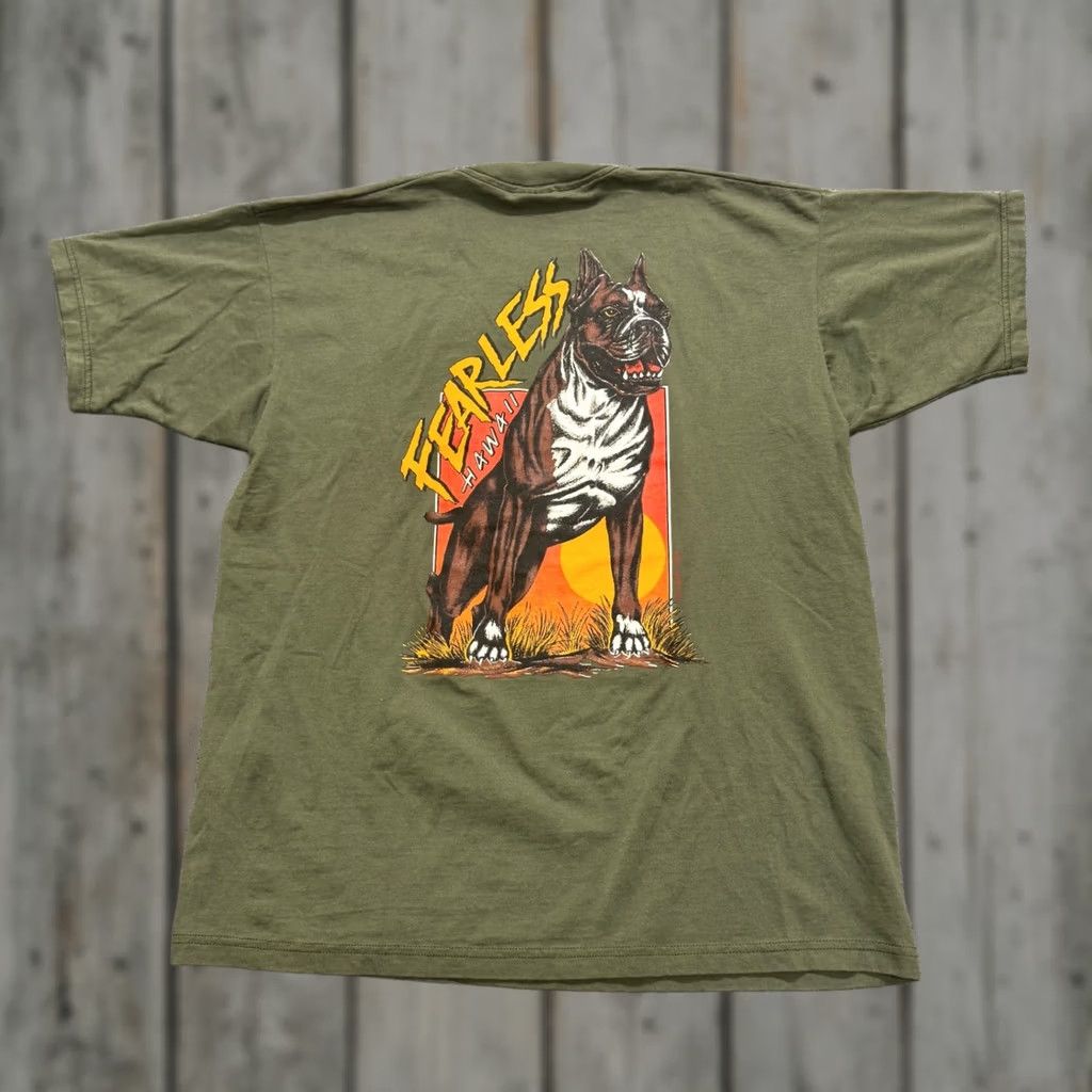 Fruit Of The Loom VINTAGE Pitbulls Hawaii T-Shirt Men's XL Fruit Of The Loom Green Shirt Size US XL / EU 56 / 4 - 1 Thumbnail