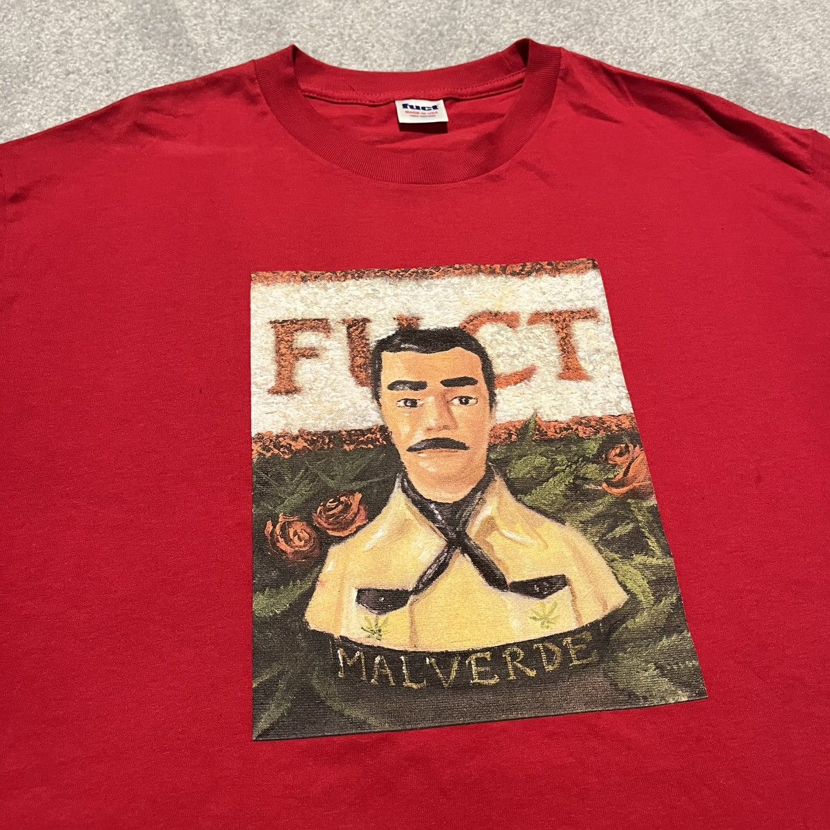 FUCT FUCT Saint Jesús Malverde Graphic Logo Tee Shirt Red Size US L / EU 52-54 / 3 - 1 Thumbnail