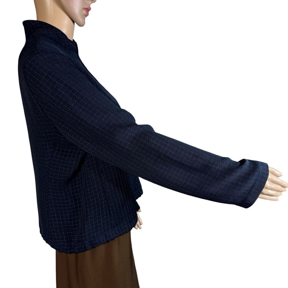 Other NWT New $168 Liz Claiborne Crepe Long Sleeve Navy Jacket Si Size XL / US 12-14 / IT 48-50 - 3 Thumbnail