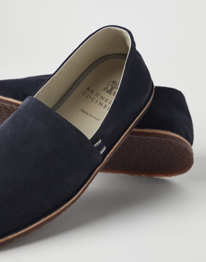 Brunello Cucinelli o1w1db10725 Suede Espadrilles in Navy Blue Size US 8.5 / EU 41-42 - 4 Thumbnail