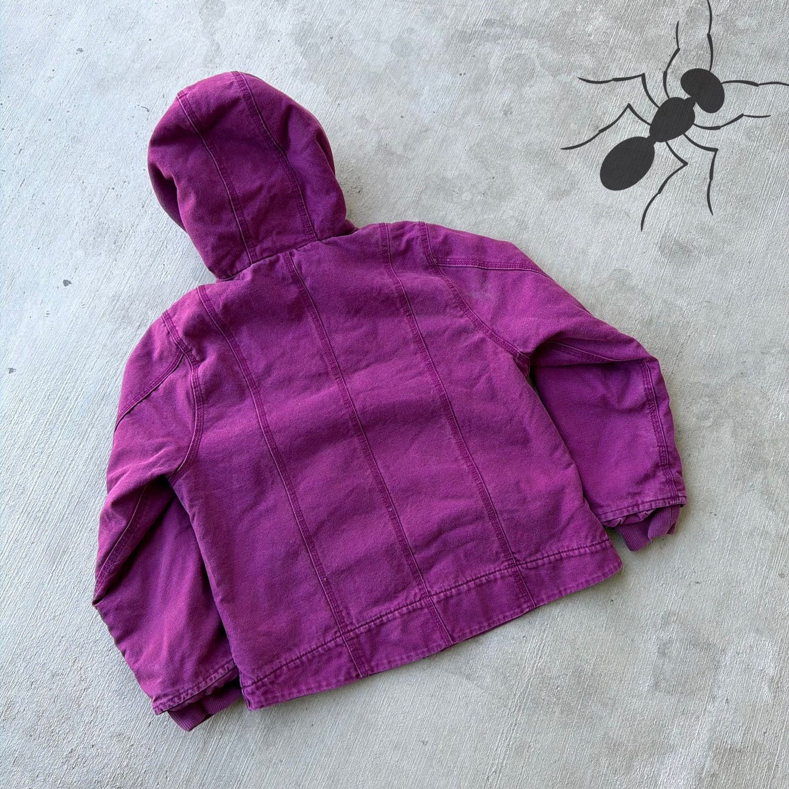 Carhartt × Vintage Carhartt YOUTH purple sierra hooded work wear jacket Size US M / EU 48-50 / 2 - 6 Thumbnail