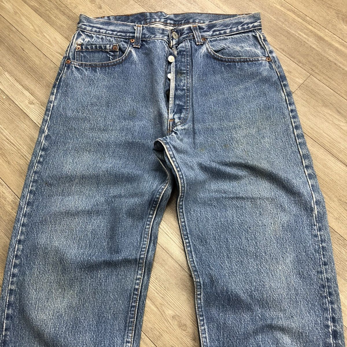 Levi's × Levi's Vintage Clothing × Vintage 🇺🇸 1980s Levis Strauss 501 #522 Faded Blue Jeans Size US 30 / EU 46 - 19 Thumbnail