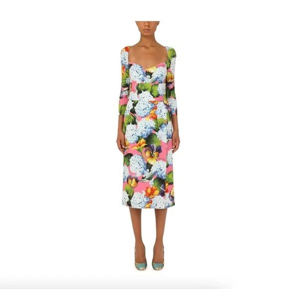 Dolce & Gabbana Dolce & Gabbana Hydrangea Print Dress - NEW WITH TAGS Size S / US 4 / IT 40 - 1 Thumbnail