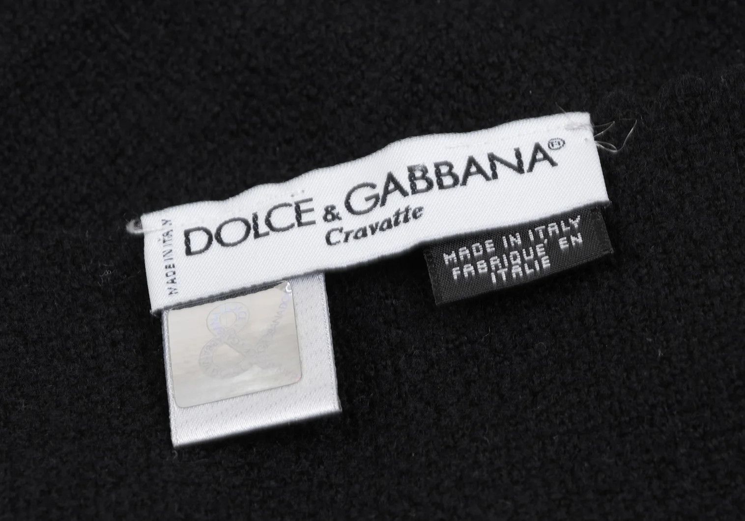 Dolce & Gabbana Wool Fringe Stole in Black Size ONE SIZE - 7 Thumbnail