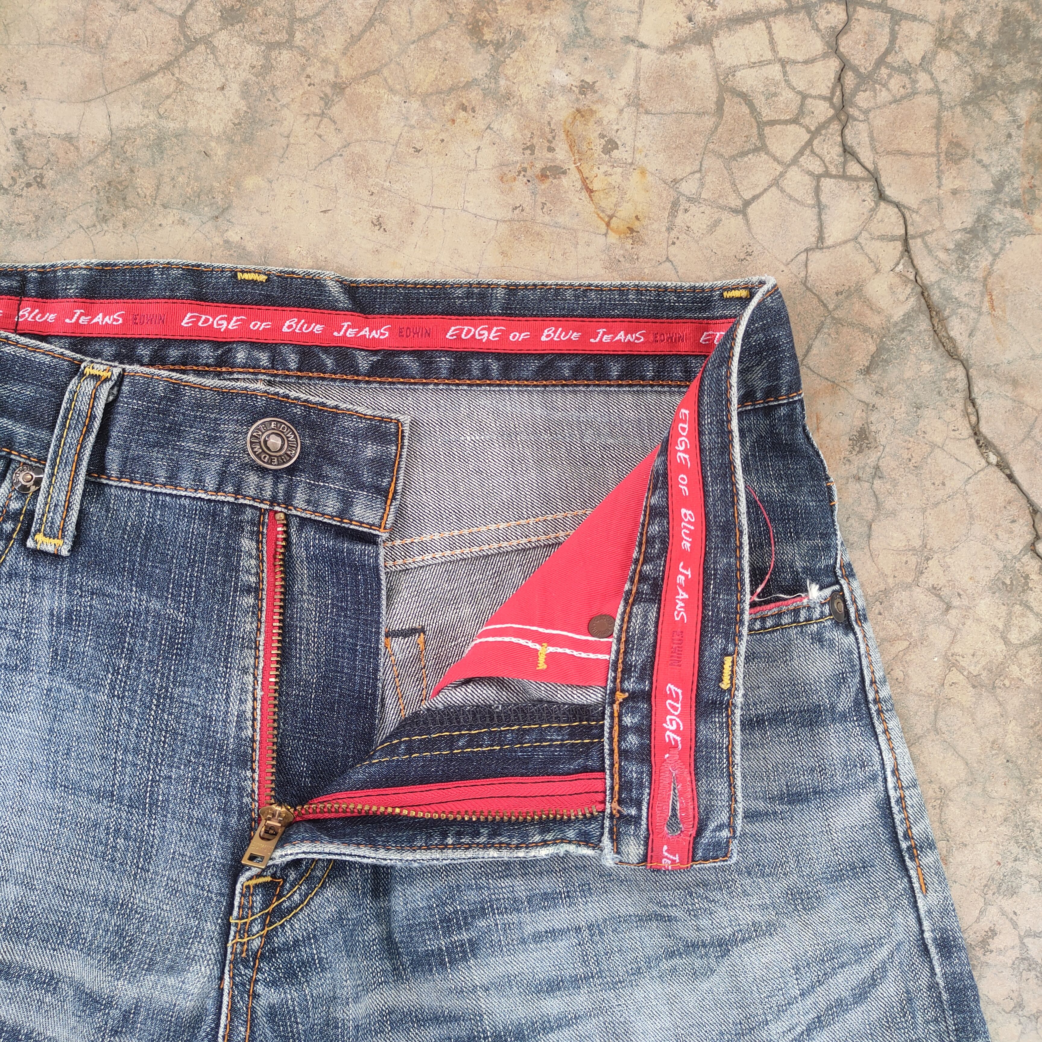 Edwin W32 VINTAGE EDWIN 503 FADED DISTRESSED DENIM JEAN PANTS Size US 32 / EU 48 - 7 Thumbnail
