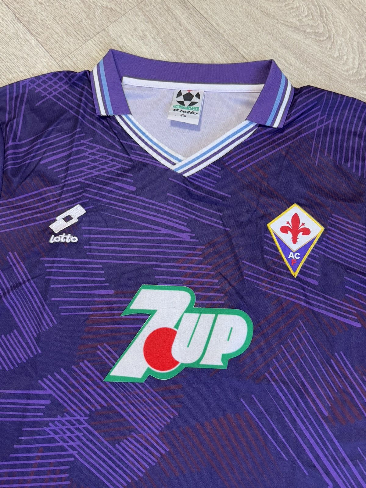 Vintage 🔷Retro Lotto Fiorentina 1992/93 Soccer jersey🔷 Size US XXL / EU 58 / 5 - 5 Thumbnail