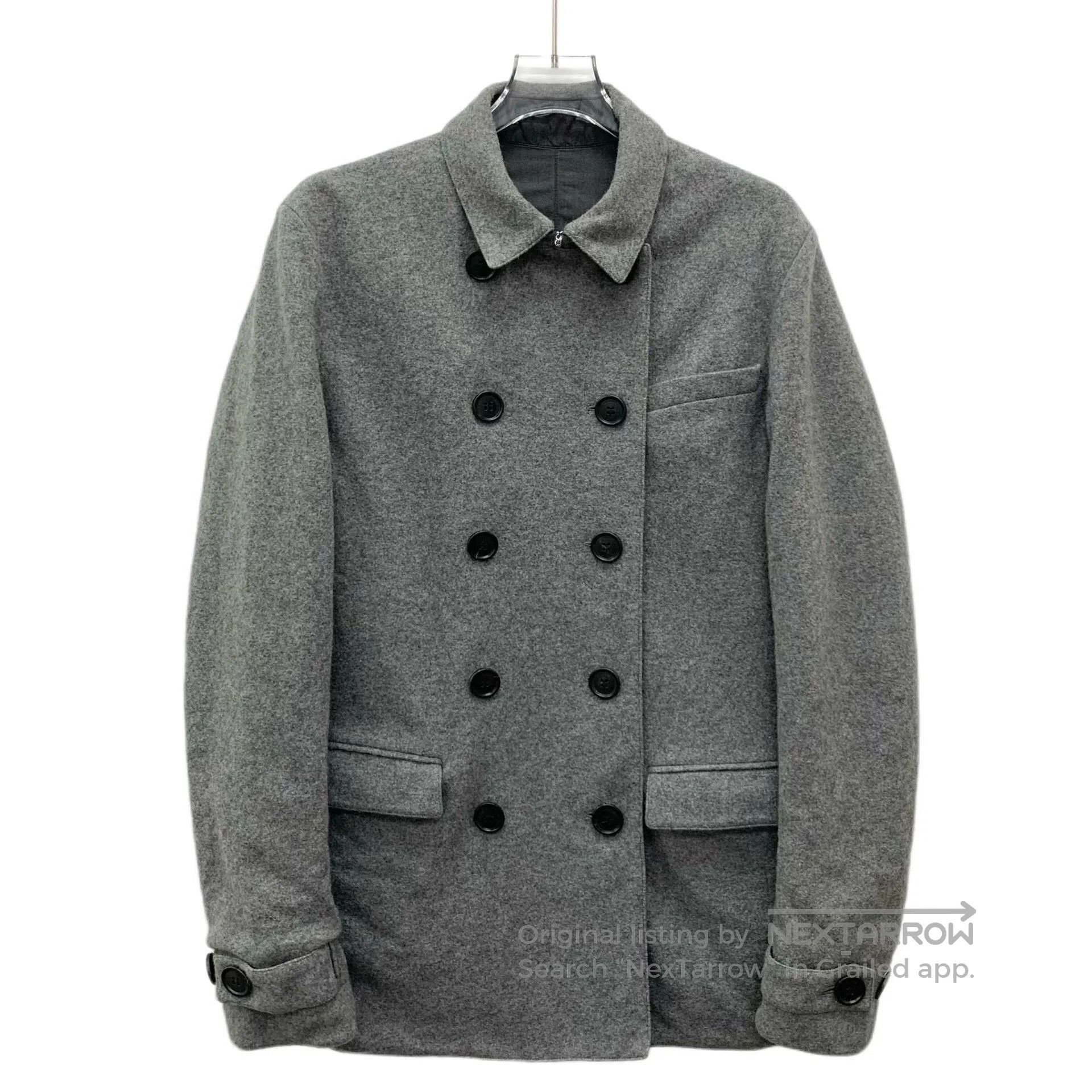 Dior Dior Gray Wool Double-Breasted Reversible Coat. Size US S / EU 44-46 / 1 - 1 Thumbnail