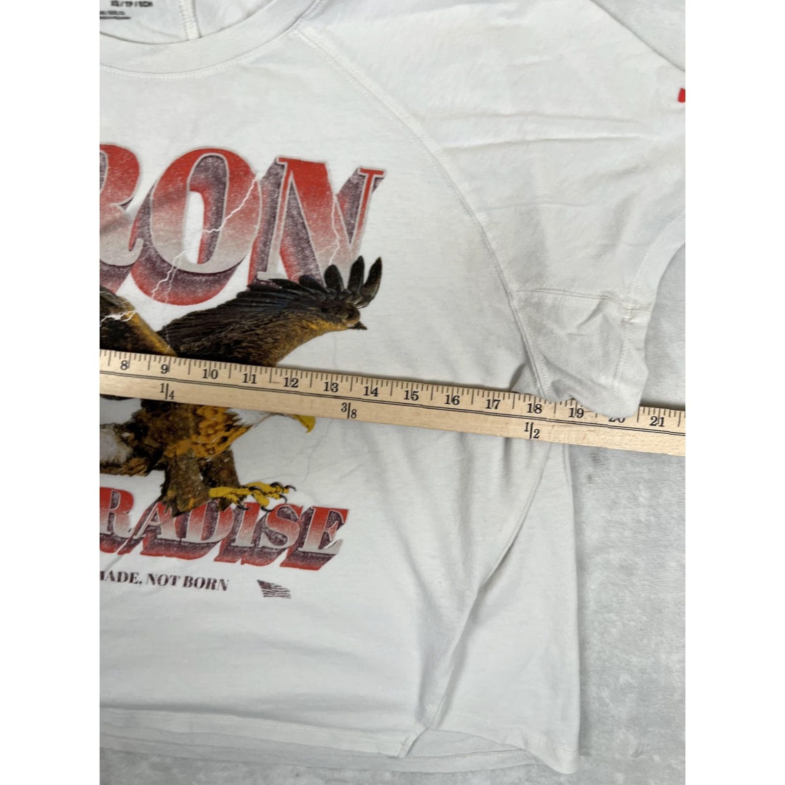 Under Armour Under Armour Shirt Womens XS White Iron Paradise Project Rock Raglan Short Sleeve Crew Neck Athletic T-Shirt Size XS / US 0-2 / IT 36-38 - 7 Thumbnail
