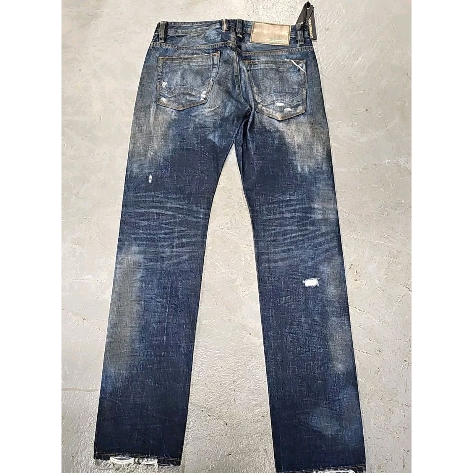 Cult Of Individuality VINTAGE Cult of Individuality Jeans Greaser Straight Japanese Selvedge Denim 32x34.5 Mens Regular Blue Distressed Size US 30 / EU 46 - 5 Thumbnail