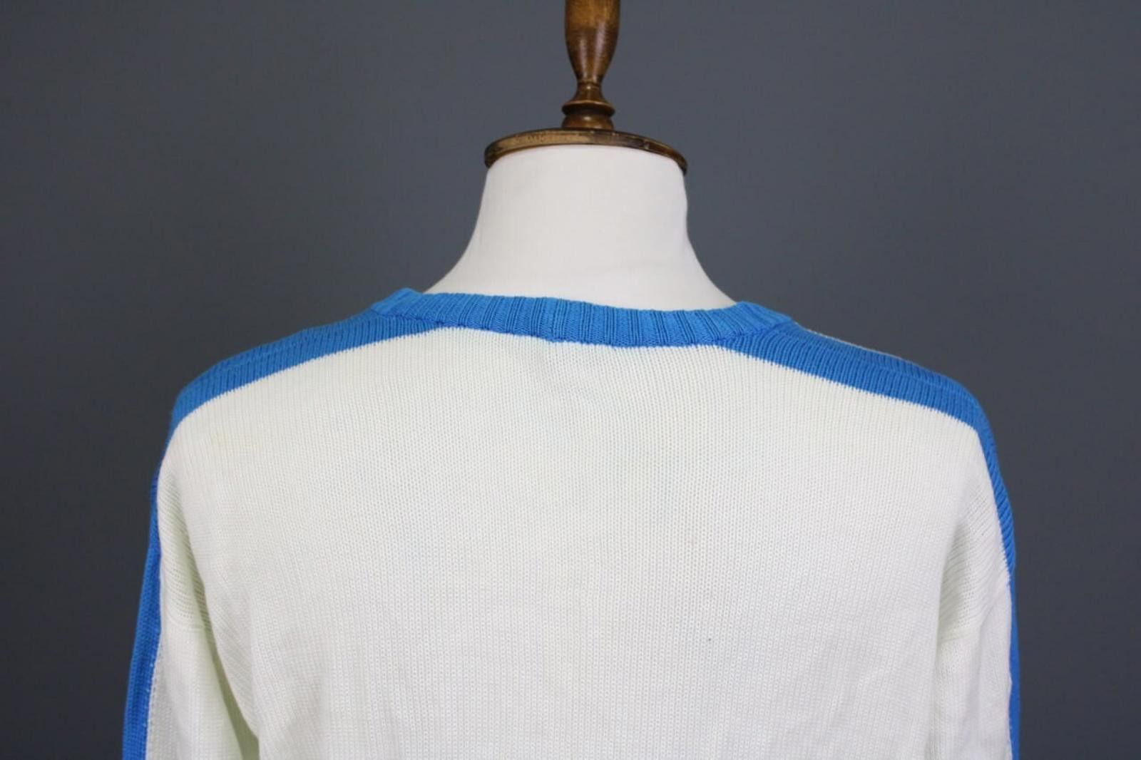Ermenegildo Zegna Ermenegildo Zegna White Striped Cardigan Sweater Size 50 Size US M / EU 48-50 / 2 - 7 Thumbnail