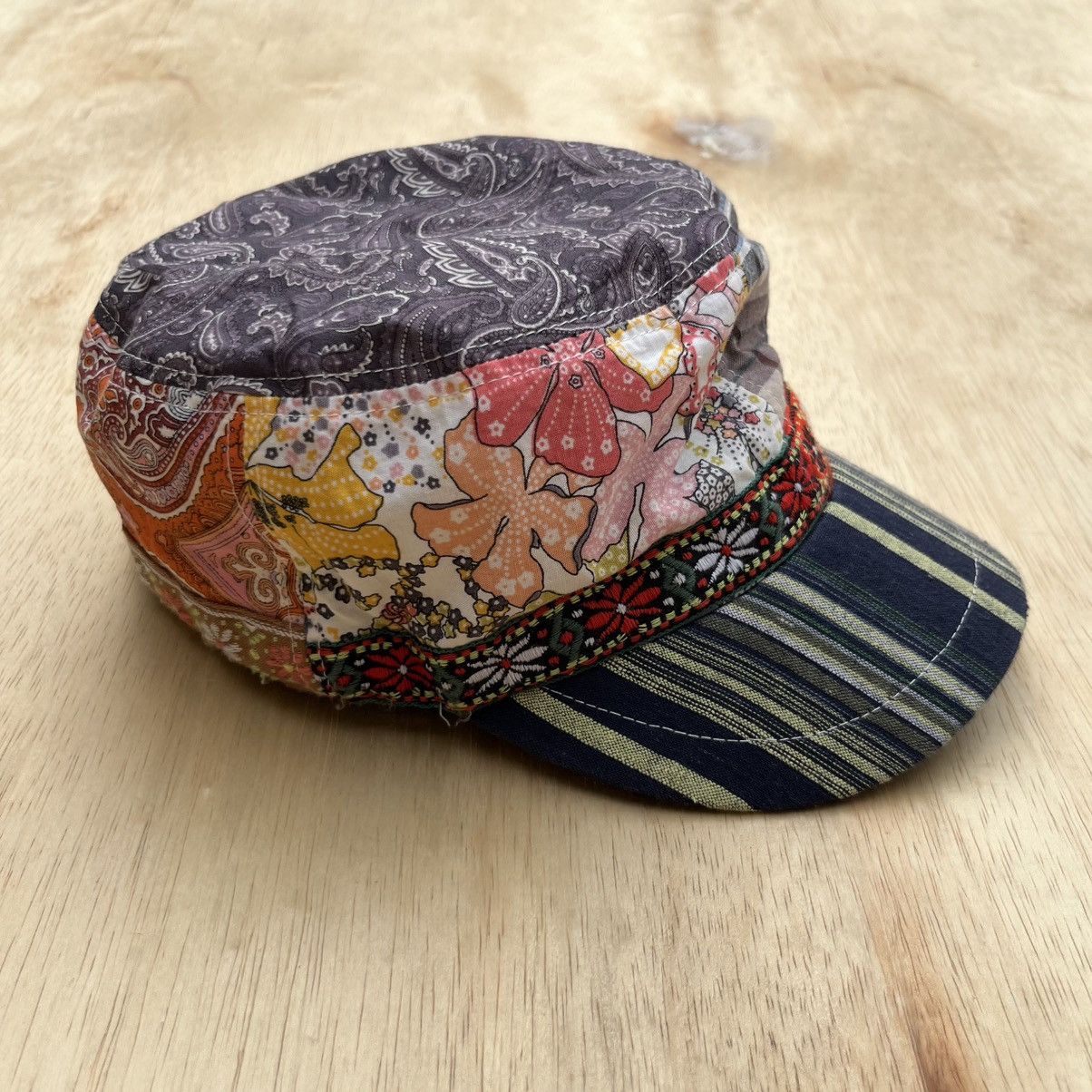 DIA SOBE PAISLEY PATCWORK VINTAGE PATROL CAP