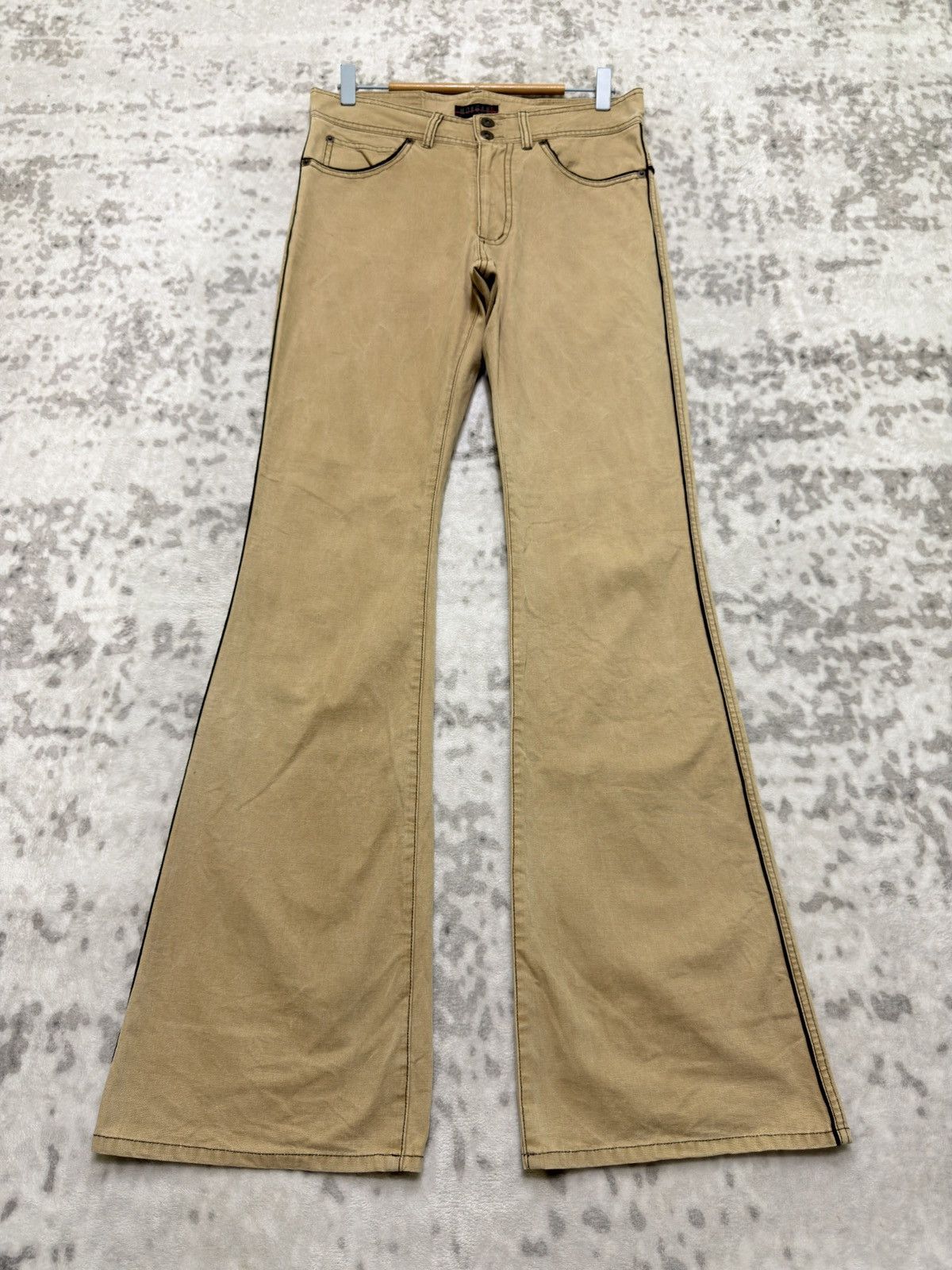 Morgan Homme Morgan Homme Flare Beige Side Stripe Vintage Slim Bootcut Size US 30 / EU 46 - 1 Thumbnail