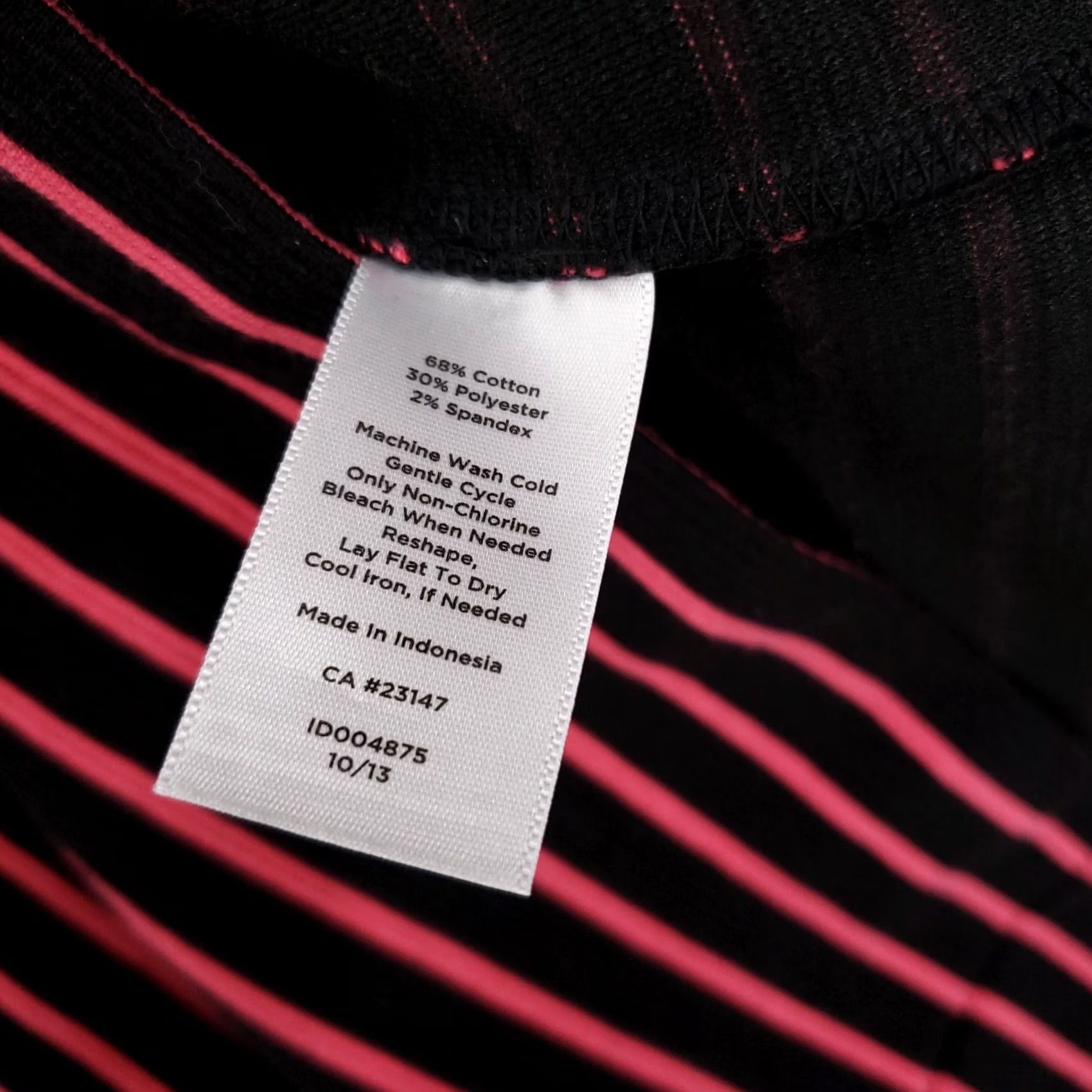Talbots Talbots Dress Women 2 Black Pink A-Line Striped Square Neck Short Sleeve Pleated Vintage: No Size 26" / US 2 / IT 38 - 4 Thumbnail