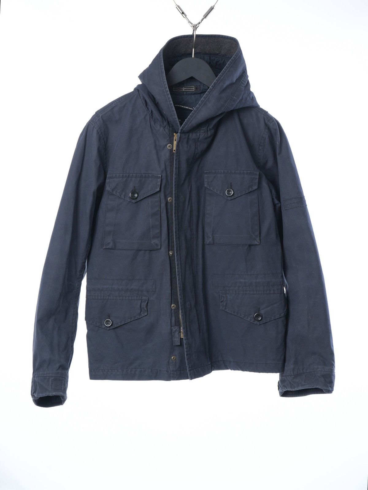 Stone Island Vintage Stone Island Denims Hooded Jacket Made In Italy Size US L / EU 52-54 / 3 - 1 Thumbnail