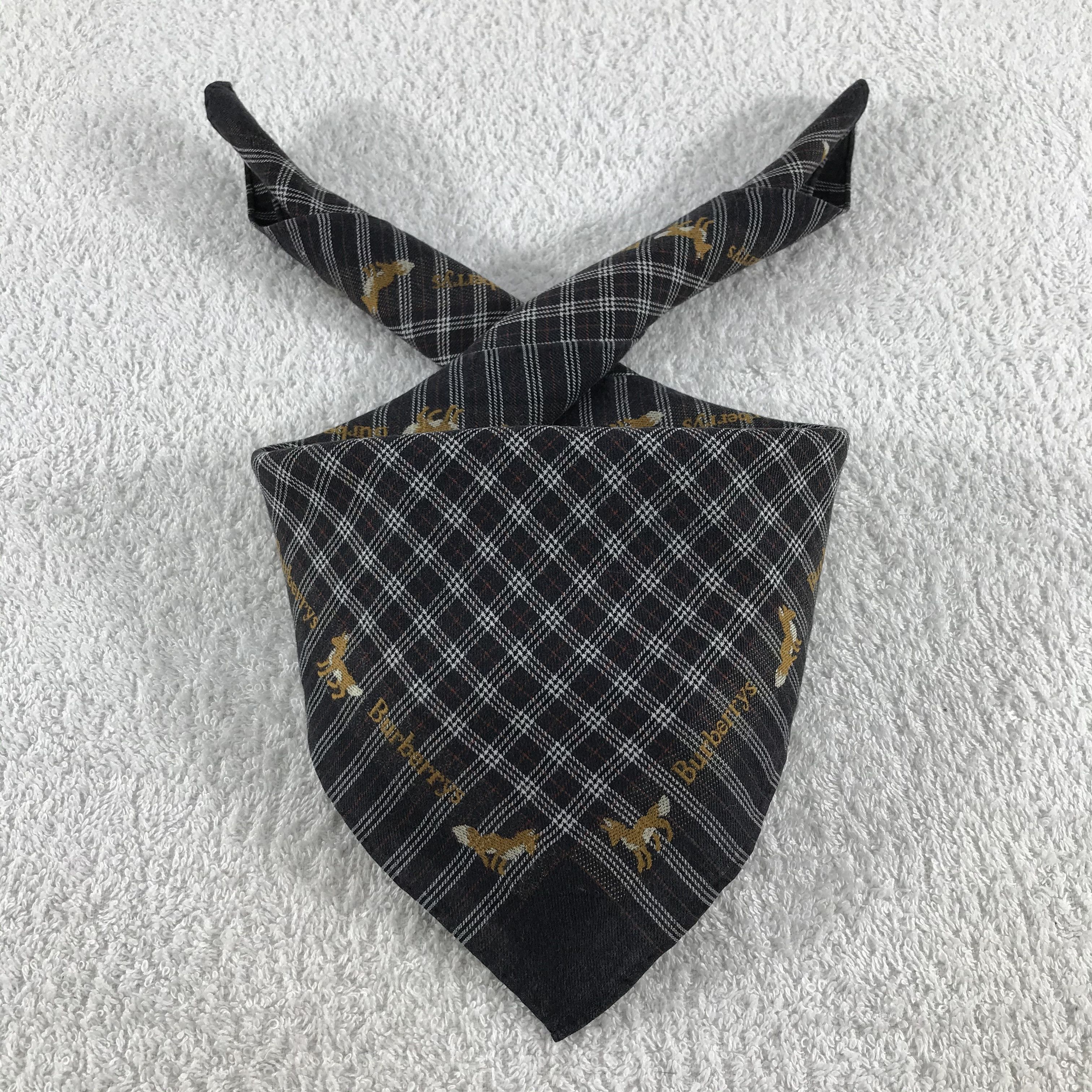 Burberry × Vintage Burberry Bandana / Handkerchief / Neckerchief - S227 Size ONE SIZE - 3 Thumbnail