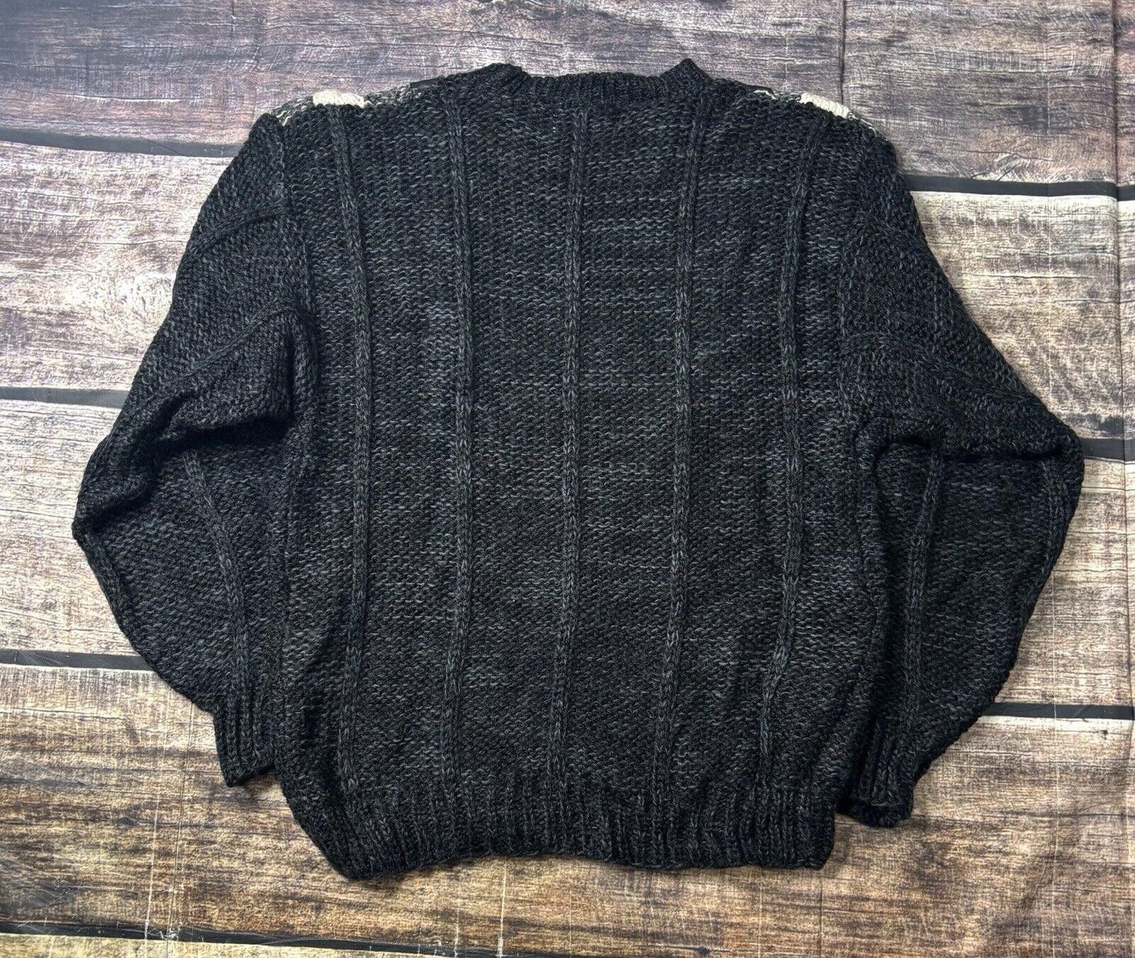 Other VTG Front Line Sweater Men's Large Chunky Knit Leather Patch Size US L / EU 52-54 / 3 - 3 Thumbnail