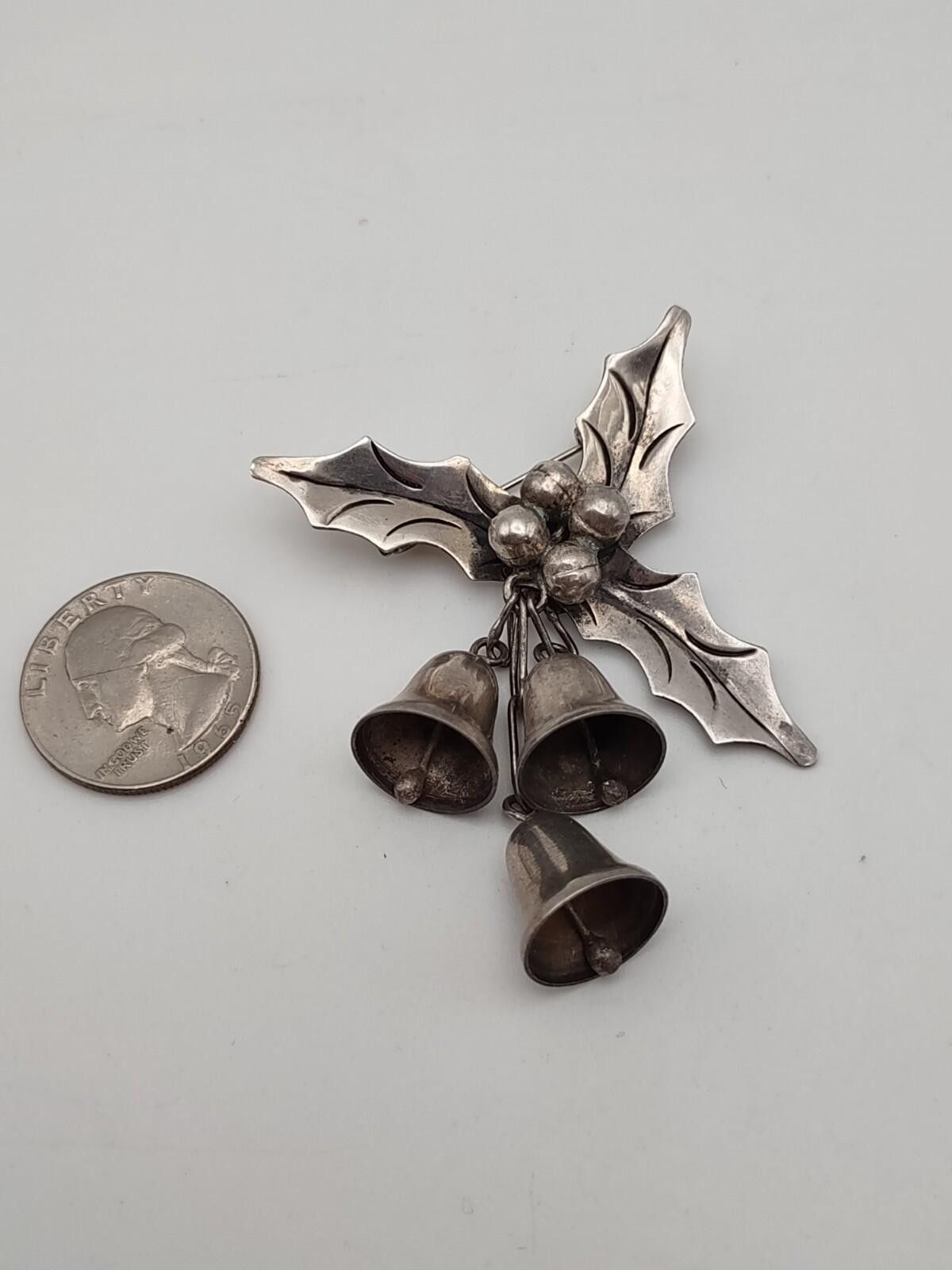 Other Damaso Gallego VTG Taxco 925 Holly Bell Pin Earrings Set Size ONE SIZE - 4 Thumbnail