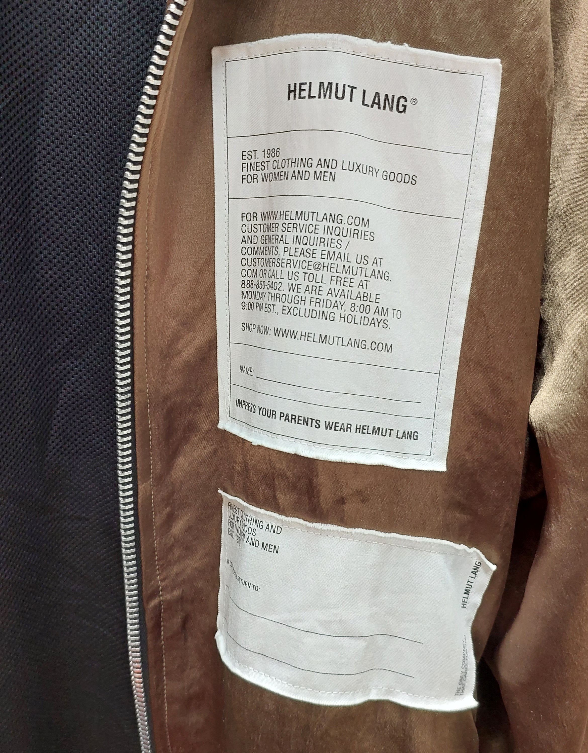 Helmut Lang Helmut Lang Unisex Full Zip Mock Track Jacket Size US L / EU 52-54 / 3 - 8 Thumbnail