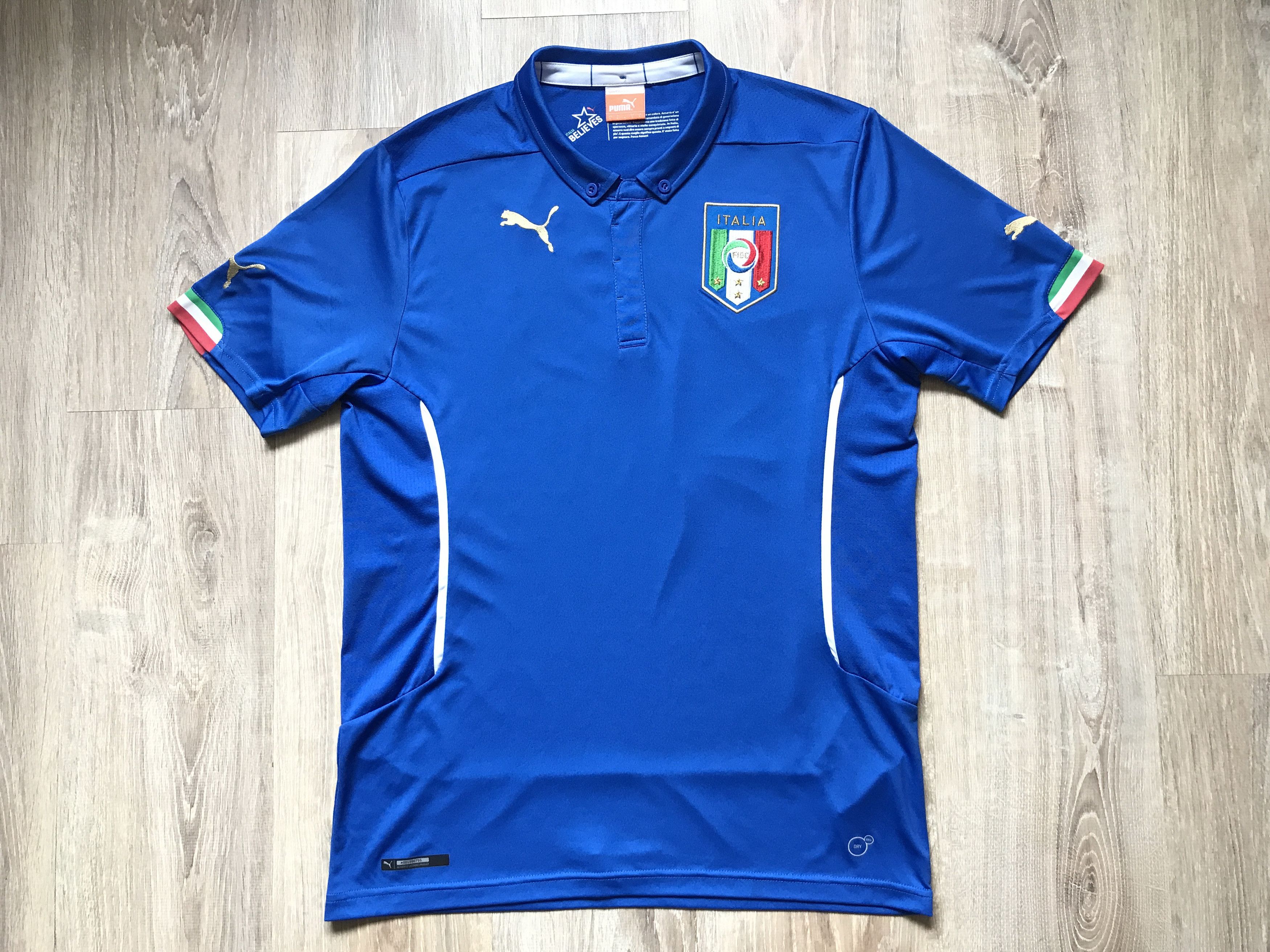 Puma × Vintage Vintage Puma Italy Home Football Shirt 2014-2015 Size US L / EU 52-54 / 3 - 3 Thumbnail