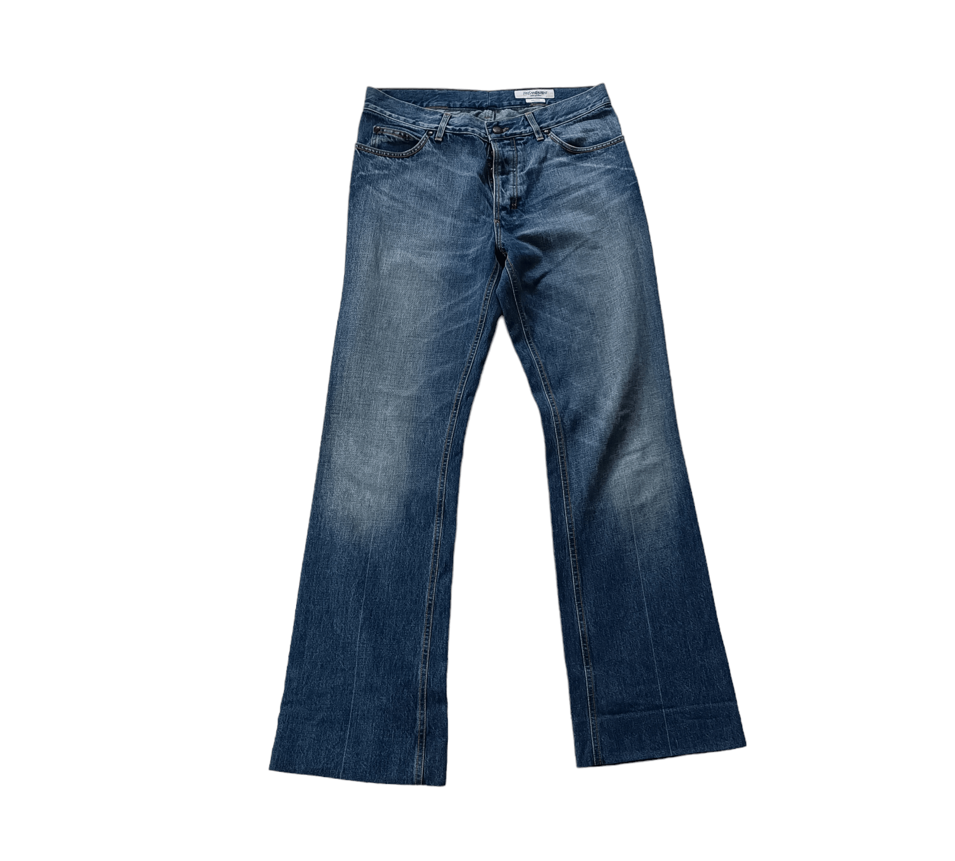 Yves Saint Laurent Italy Yves Saint Laurent Flared Denim Jeans Size 32" / US 10 / IT 46 - 3 Thumbnail