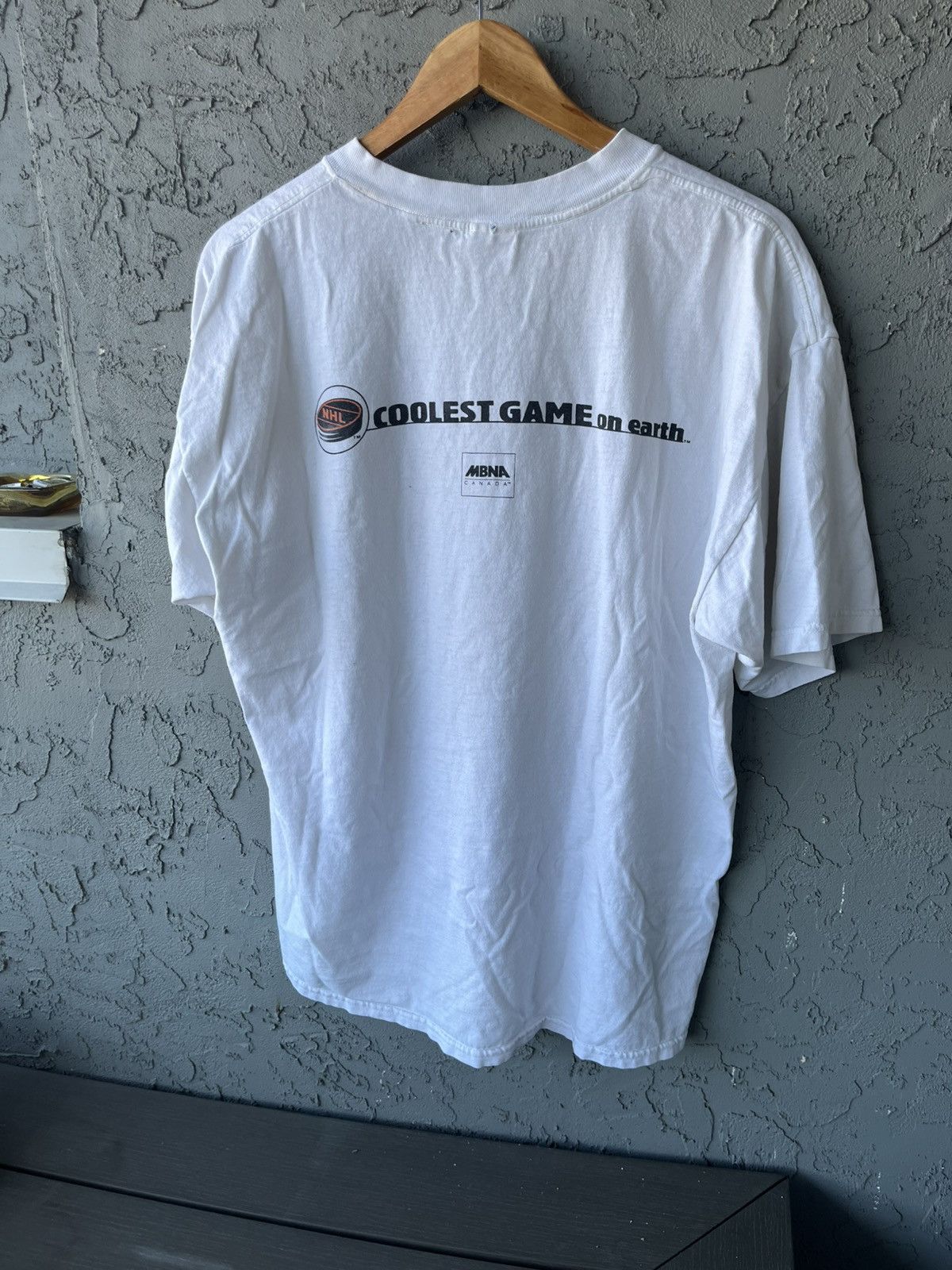 Vintage Vintage 90’s NHL Chest Logo ‘Coolest Game On Earth’ T-Shirt Size US XL / EU 56 / 4 - 2 Thumbnail