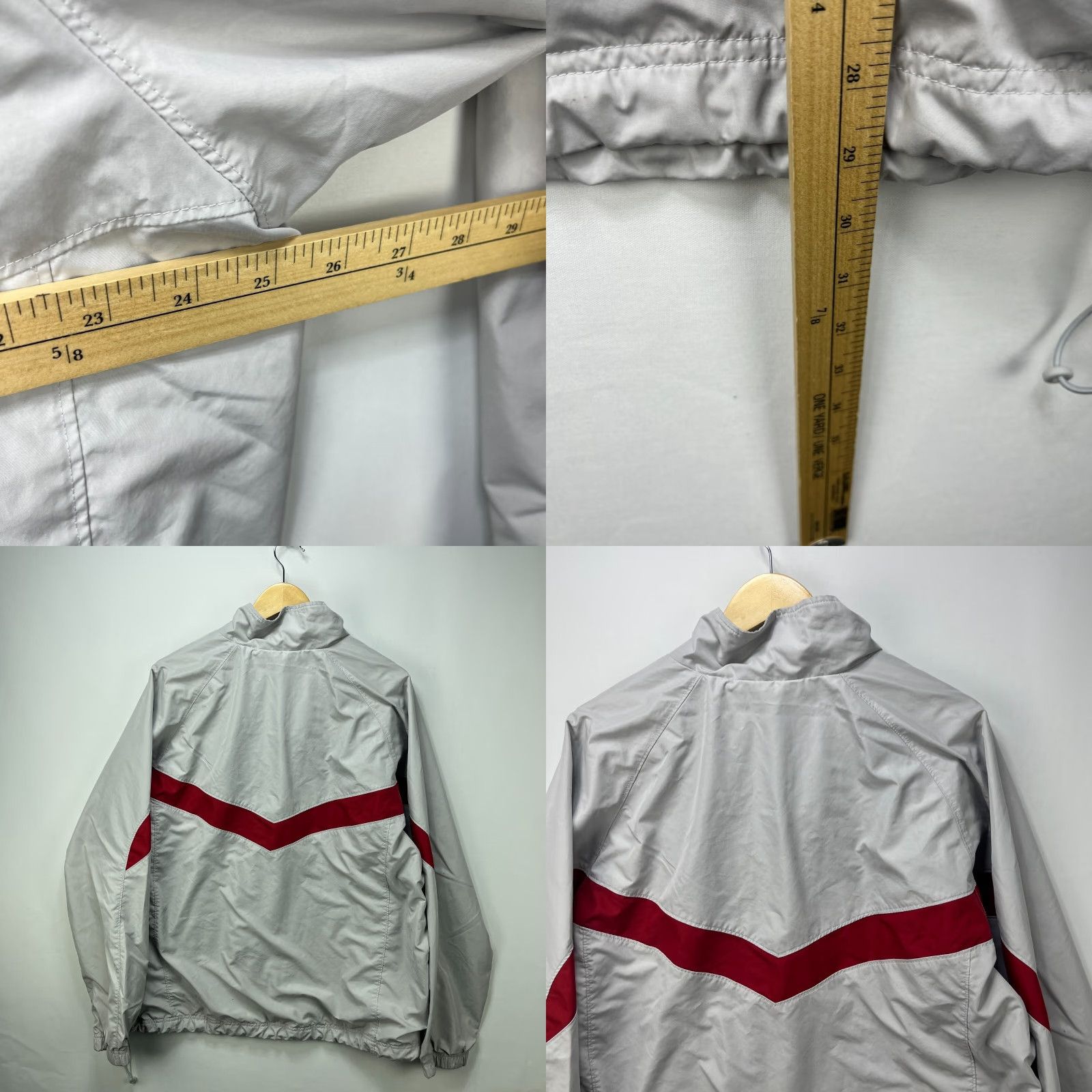 Nike VINTAGE Nike Windbreaker Jacket XL Gray Swoosh Men Long Sleeve Polyester Activewear Size US XL / EU 56 / 4 - 8 Thumbnail