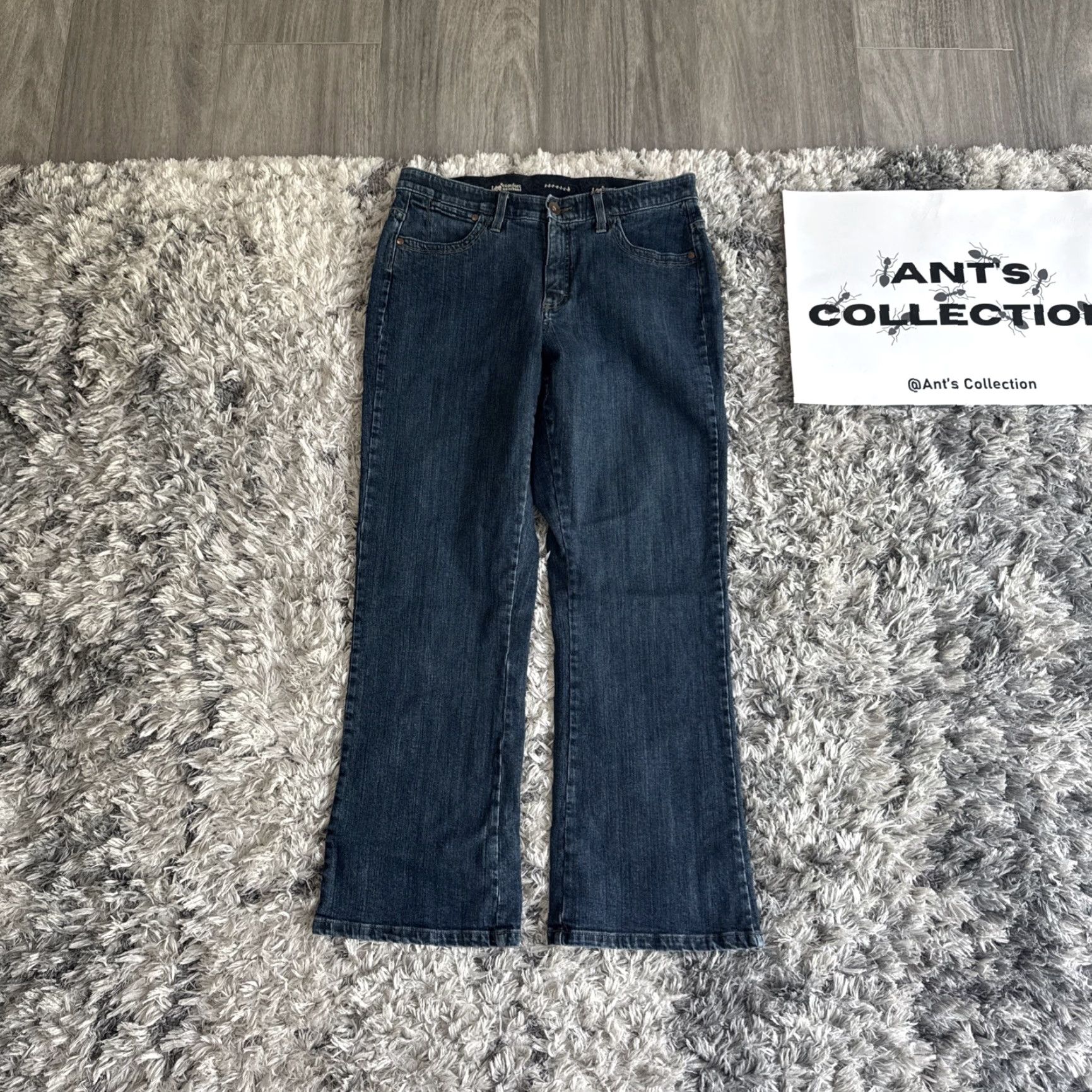 Lee VINTAGE Lee Comfort Womens Jeans Blue Denim Stretch Waistband 32x28 Size 10 Y2K Straight Jeans Womens Size 32" / US 10 / IT 46 - 4 Thumbnail