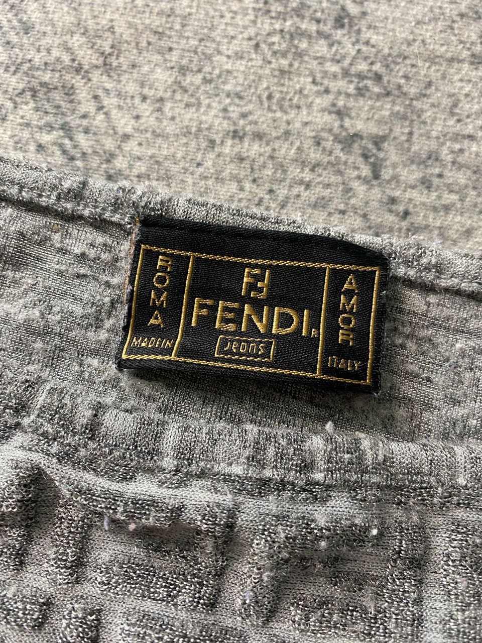 Fendi Vintage Fendi Zucca FF Logo Grey Camisole Top Size M / US 6-8 / IT 42-44 - 5 Thumbnail
