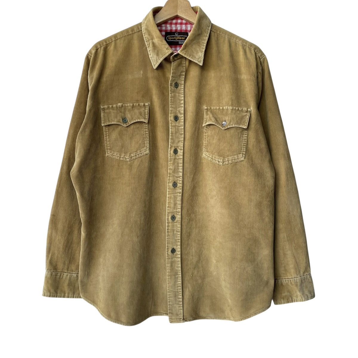 Sears Sportswear By Sears Vintage 80s 90s Corduroy Shirt Size US L / EU 52-54 / 3 - 1 Thumbnail