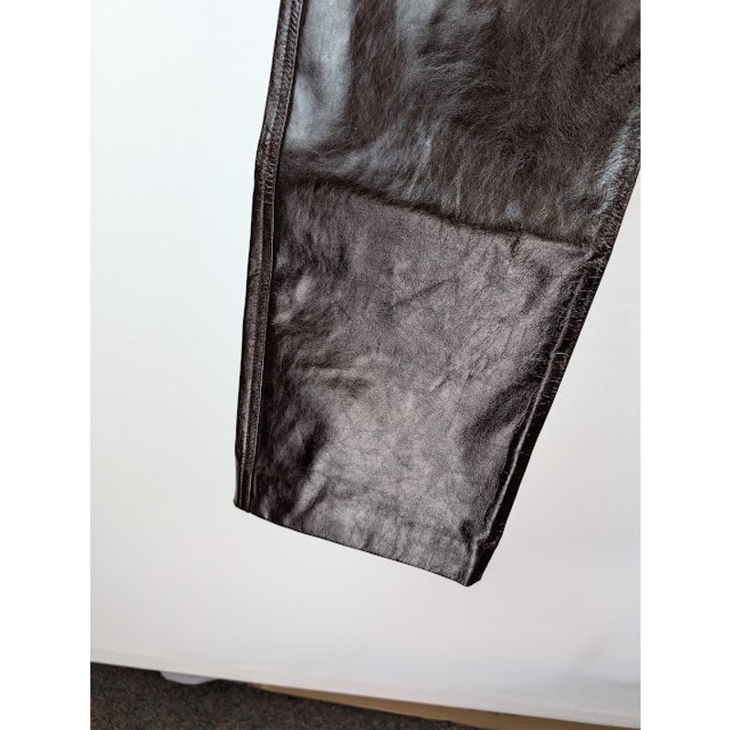 Gucci o1rshd1 Shiny Soft Leather Pant in Shiny Bordeaux Size US 32 / EU 48 - 9 Thumbnail
