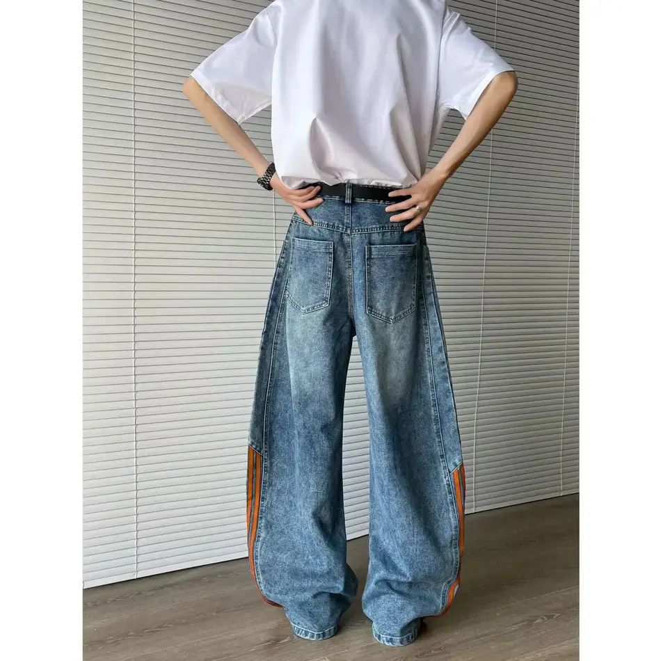 Japanese Brand Retro casual loose high street jeans Size US 32 / EU 48 - 4 Thumbnail