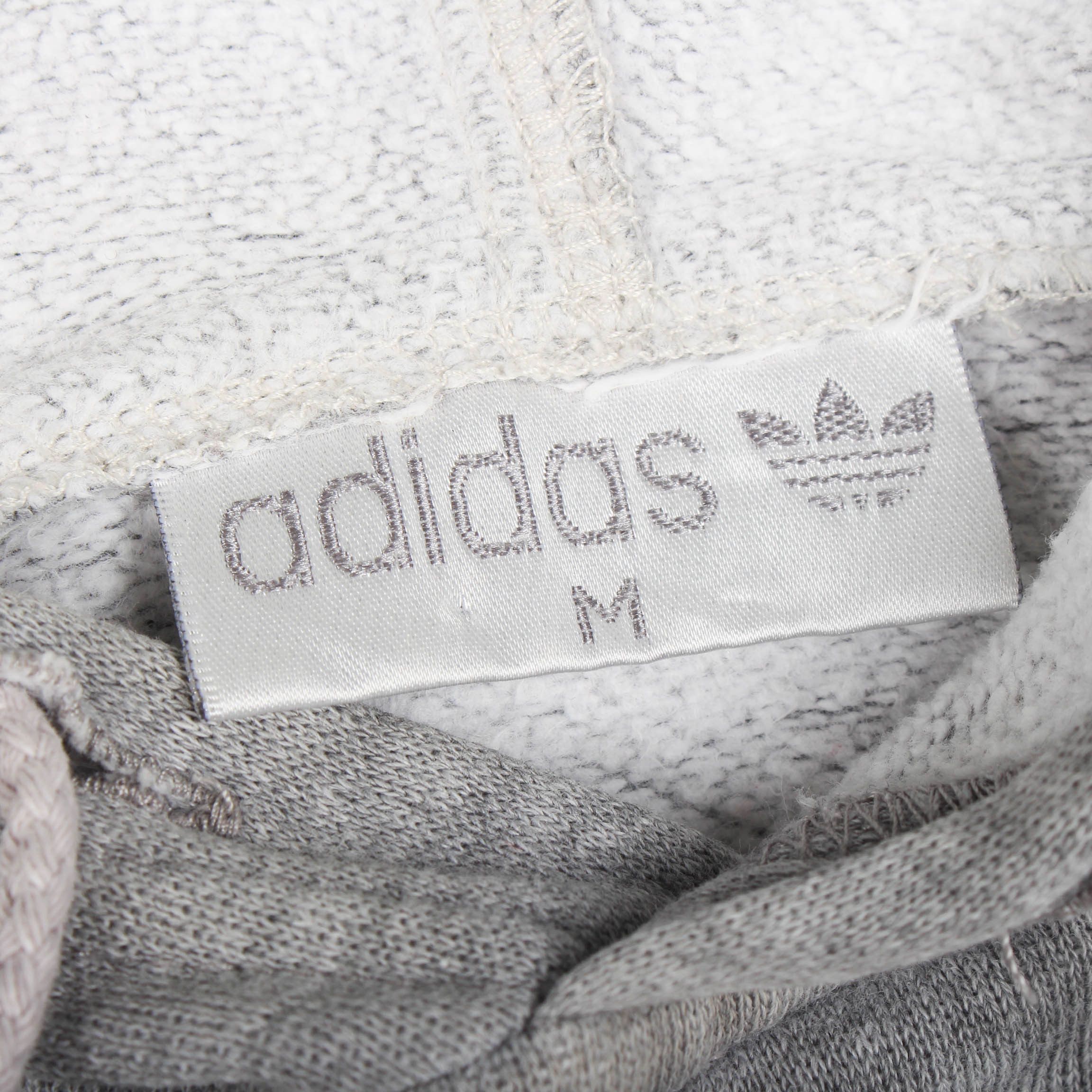 Adidas Vintage Adidas Hoodie Big Trefoil Logo Grey 90s Size US M / EU 48-50 / 2 - 8 Thumbnail