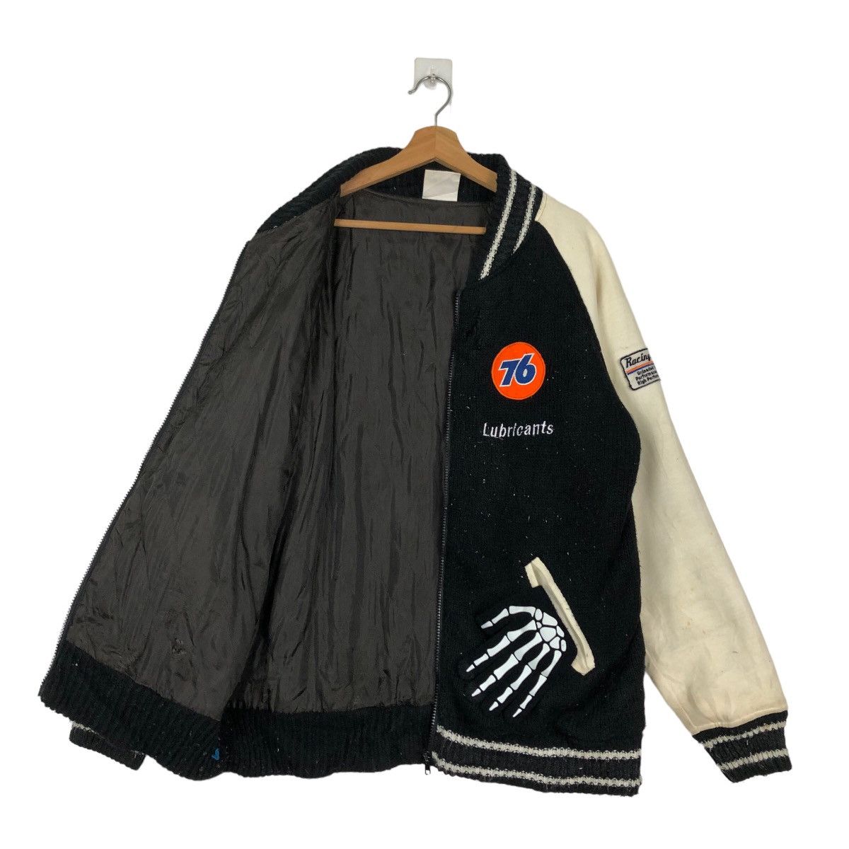 Japanese Brand 🔥RARE VINTAGE BOMBER JACKET 76 LUBRICANT SPELL OUT BIG LOGO Size US L / EU 52-54 / 3 - 8 Thumbnail