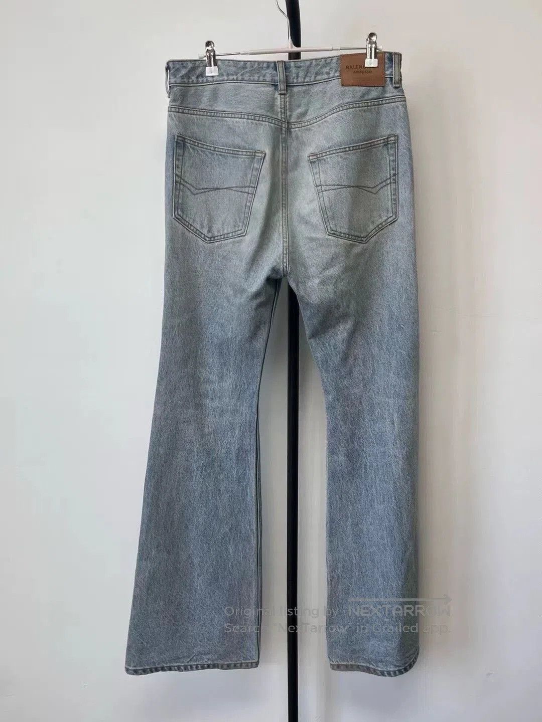 Balenciaga Balenciaga Distressed Ice Blue Flared Jeans. Size US 26 / EU 42 - 2 Thumbnail