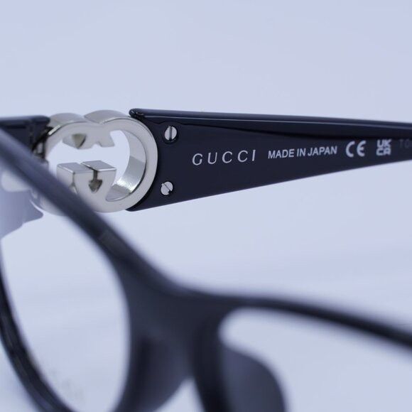 Gucci Gucci GG1825O 001 Eyeglasses Shiny Black 54mm Cat Eye Frame Size ONE SIZE - 8 Thumbnail